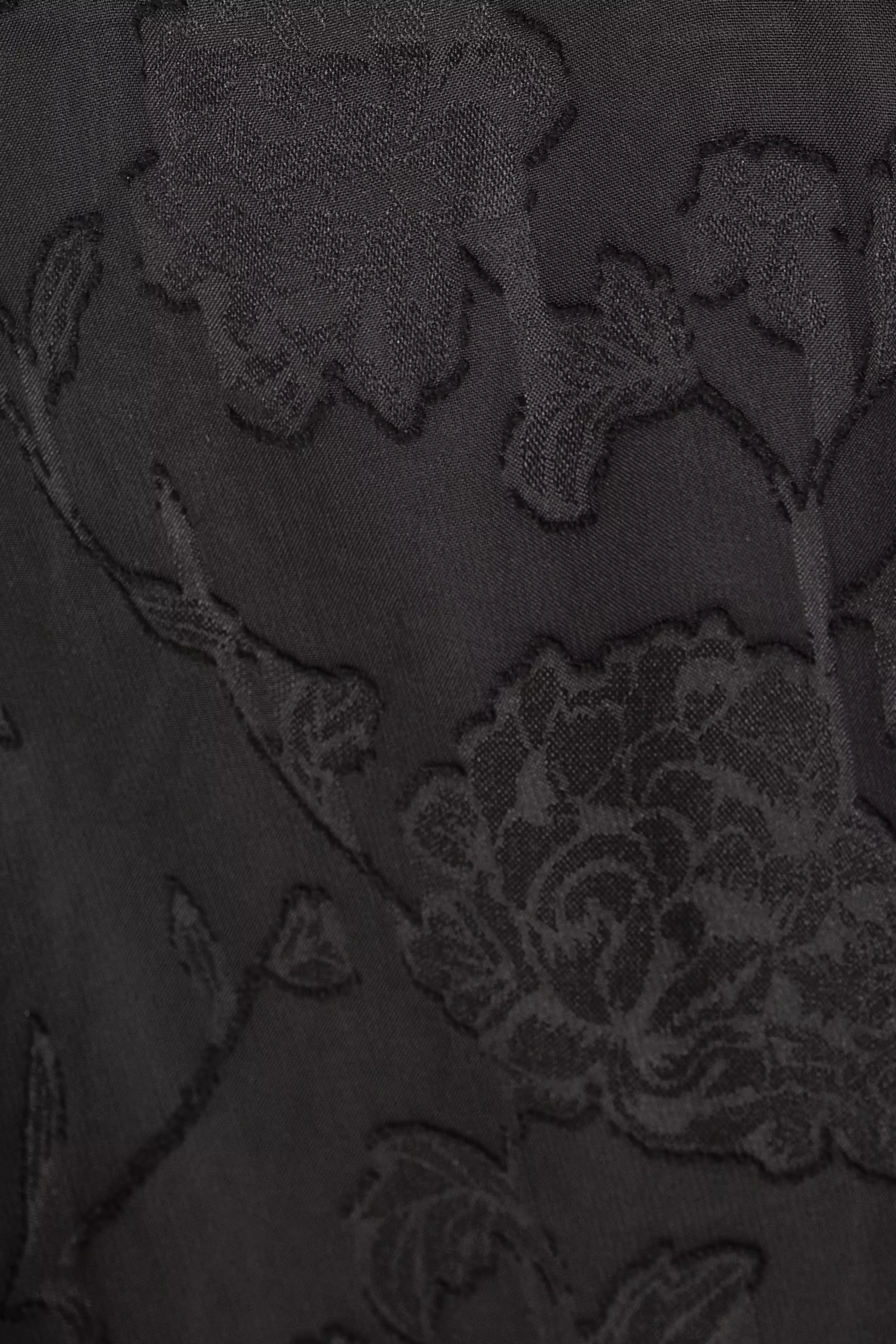 Black Jacquard Ruched Midaxi Dress