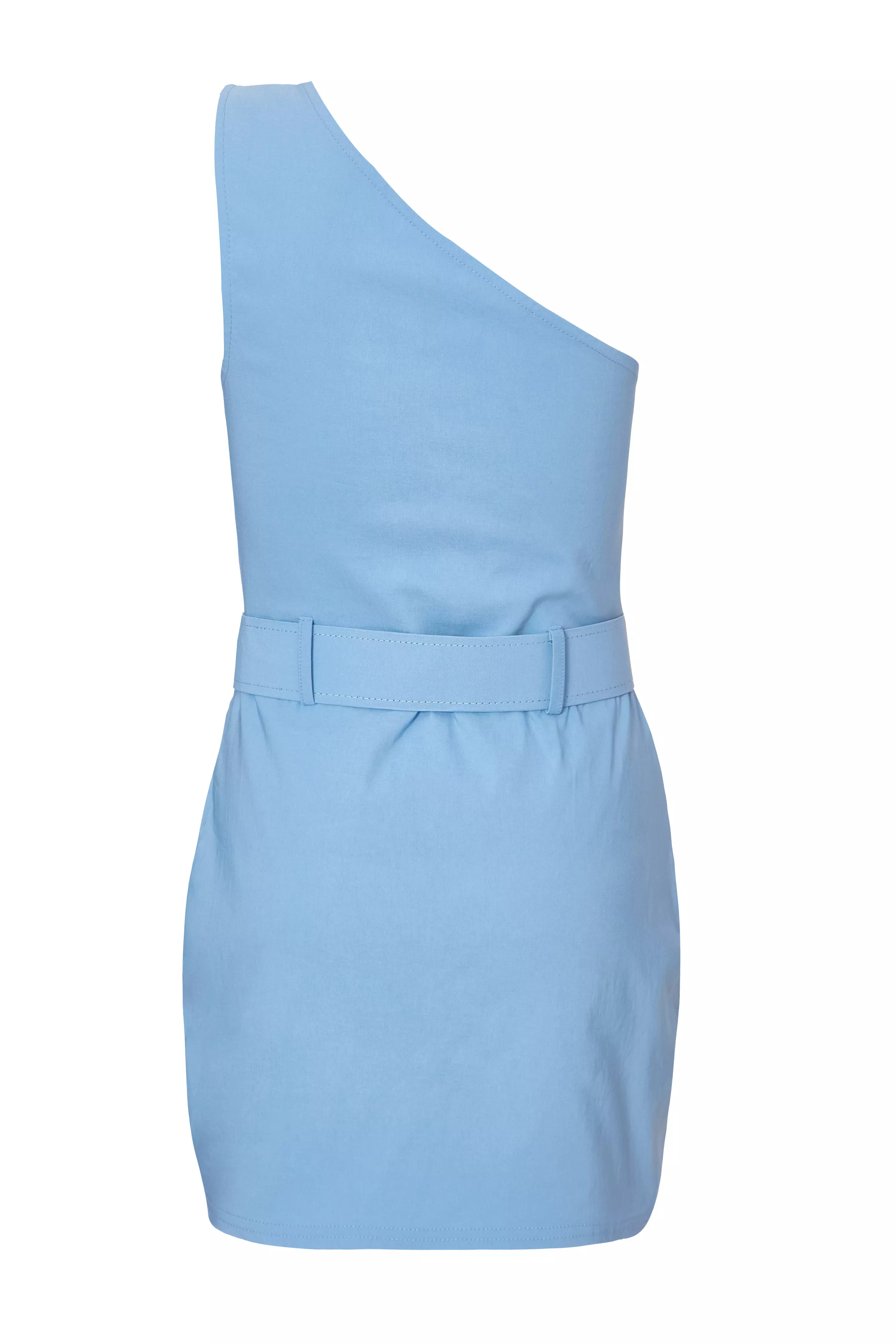 Pale Blue Belted Playsuit