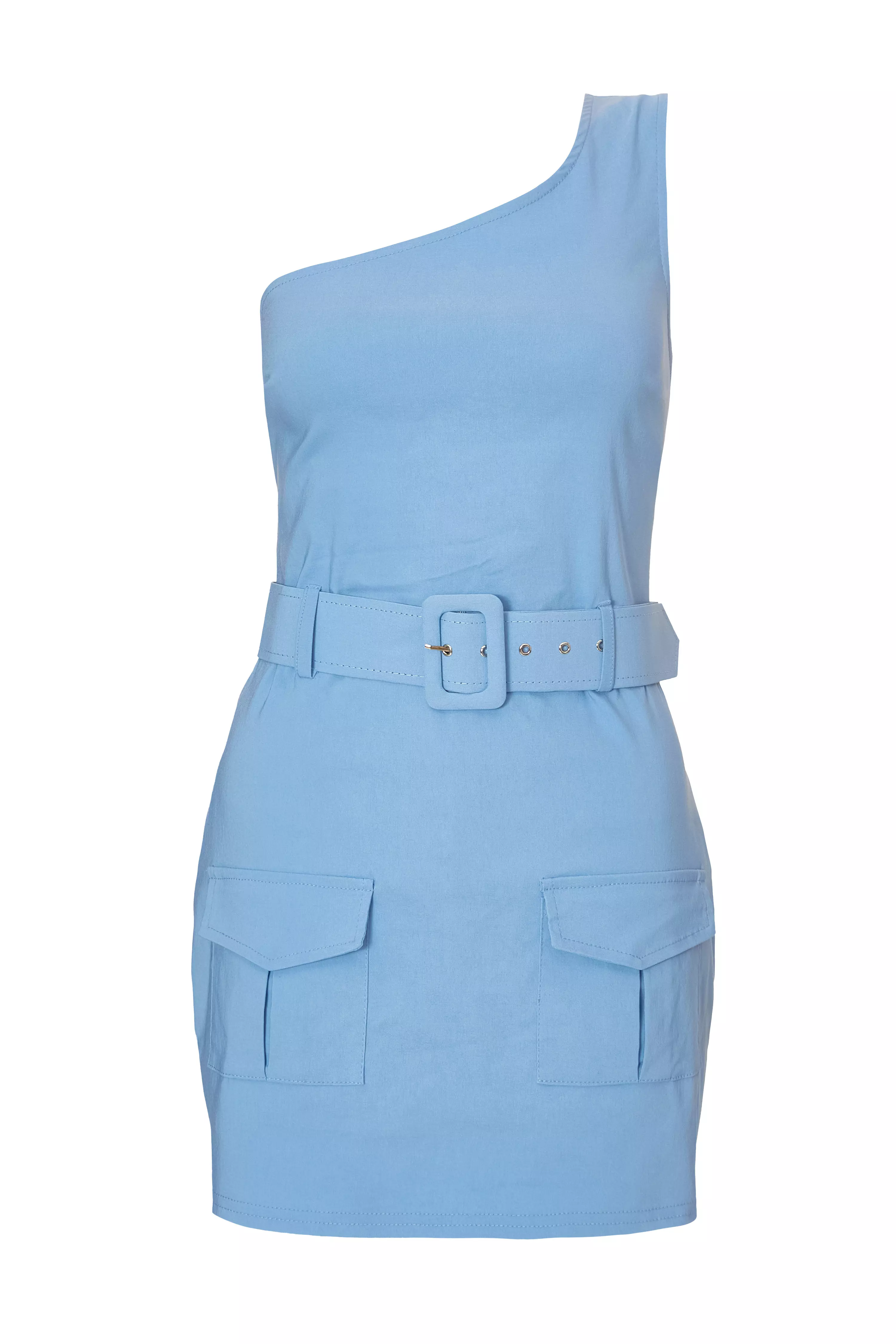 Pale Blue Belted Playsuit