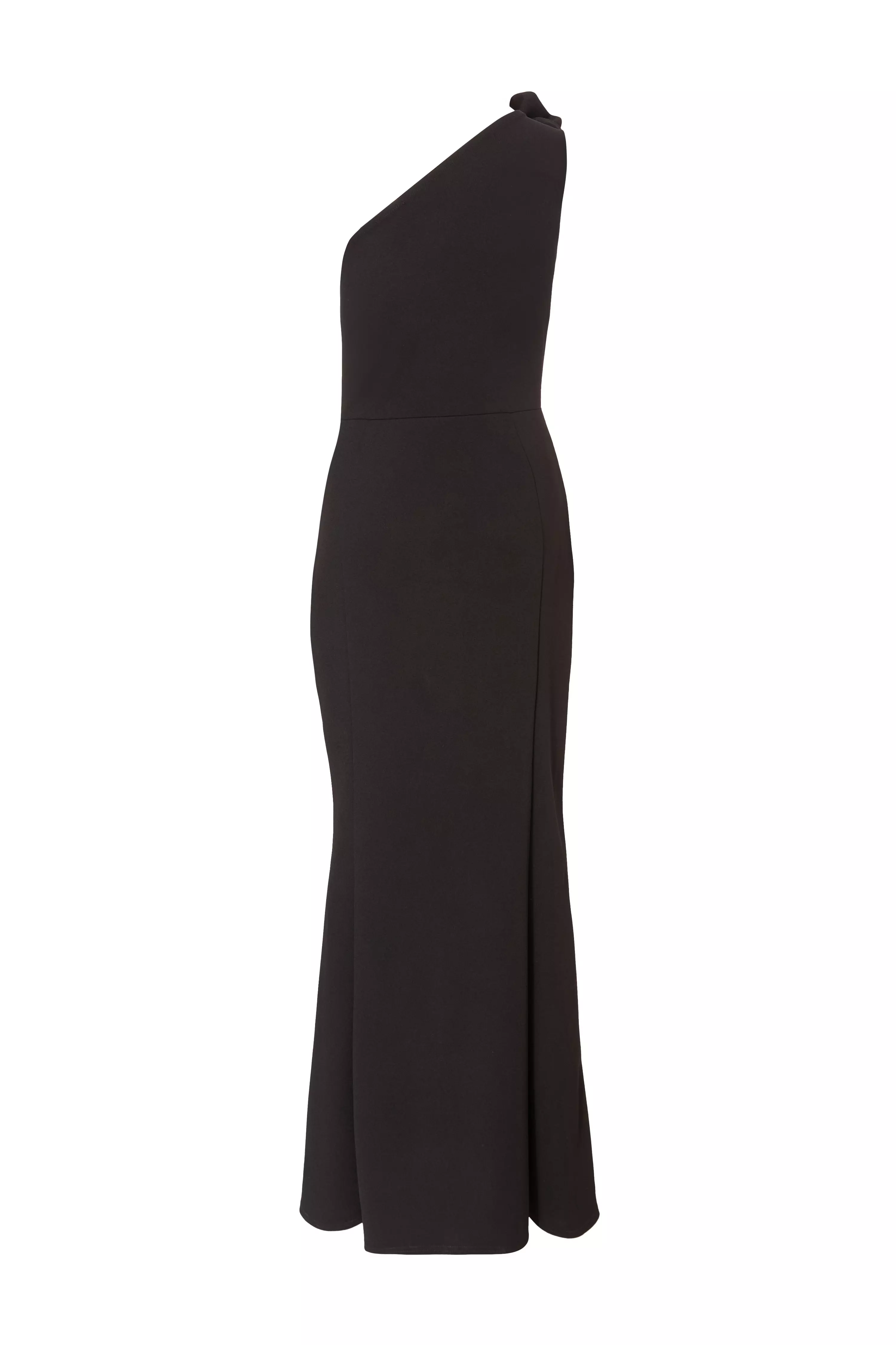 Black Corsage Maxi Dress