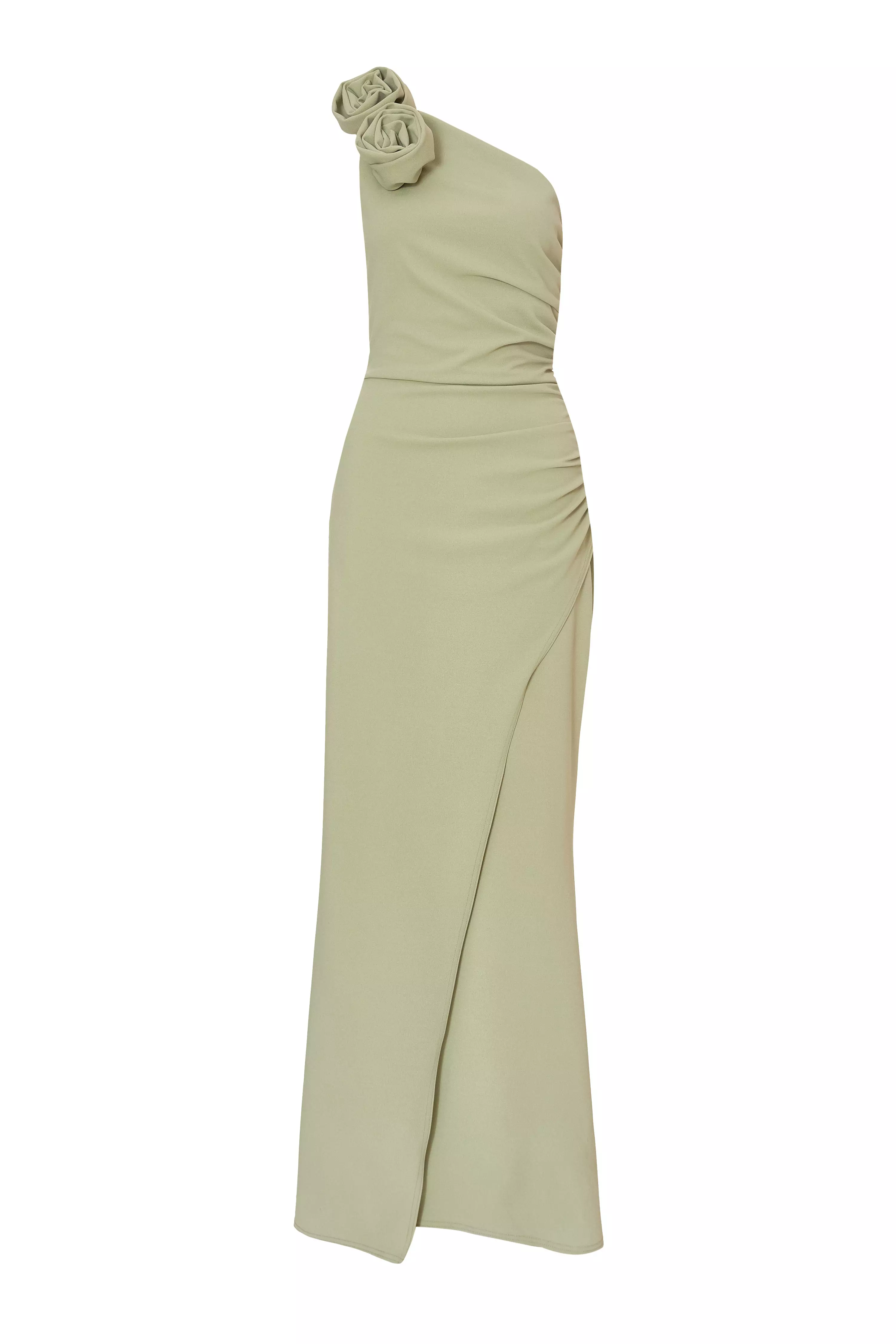 Green Corsage Maxi Dress