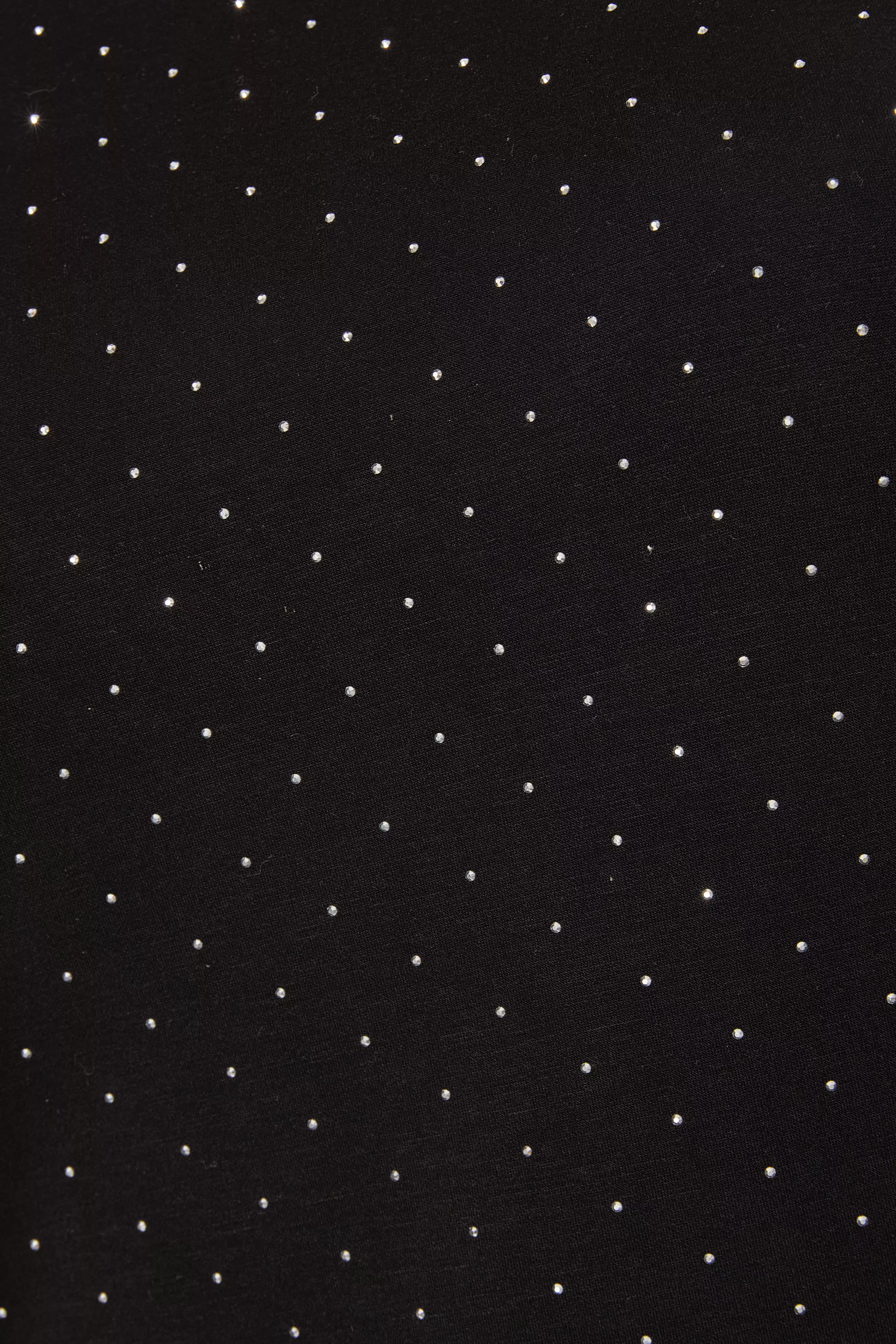 Curve Black Stud Detail Top