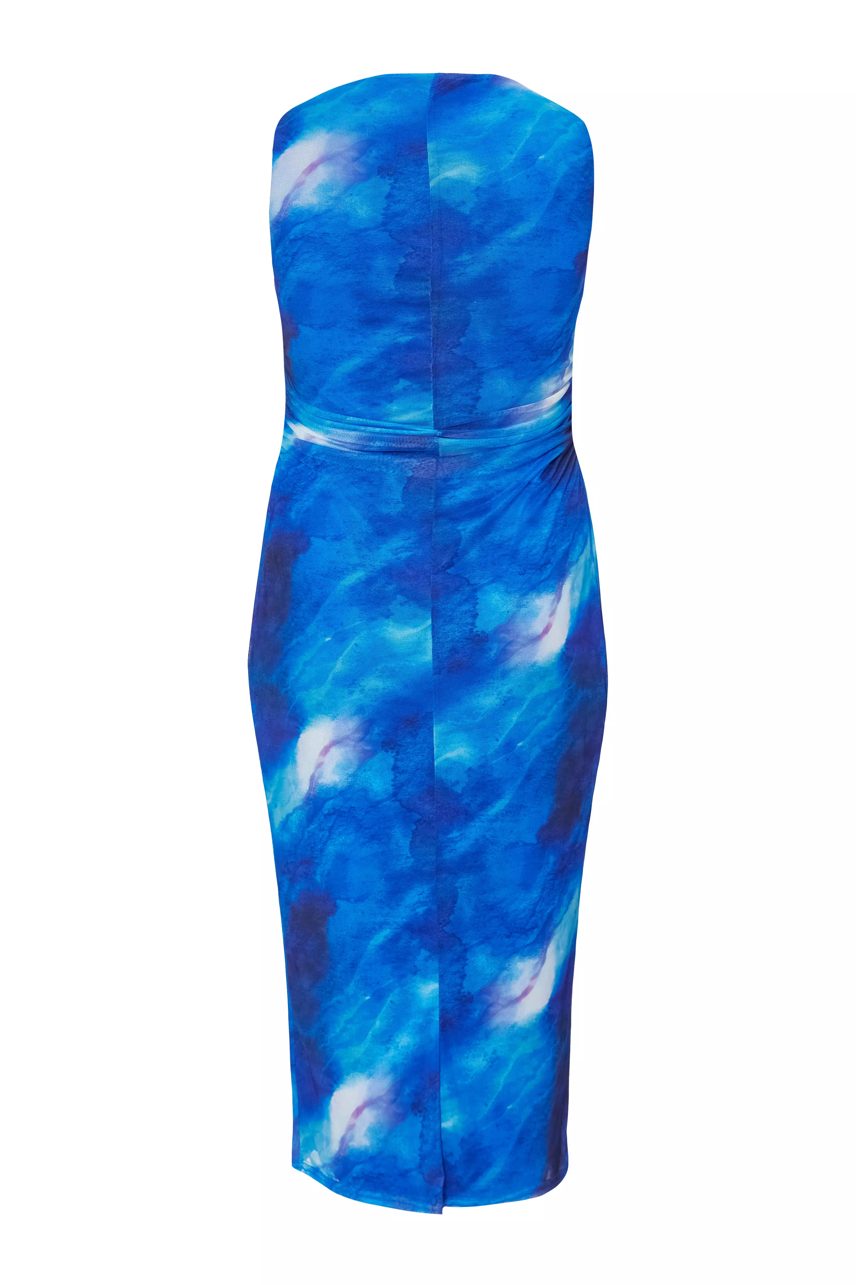 Curve Blue Marble Midaxi Dress