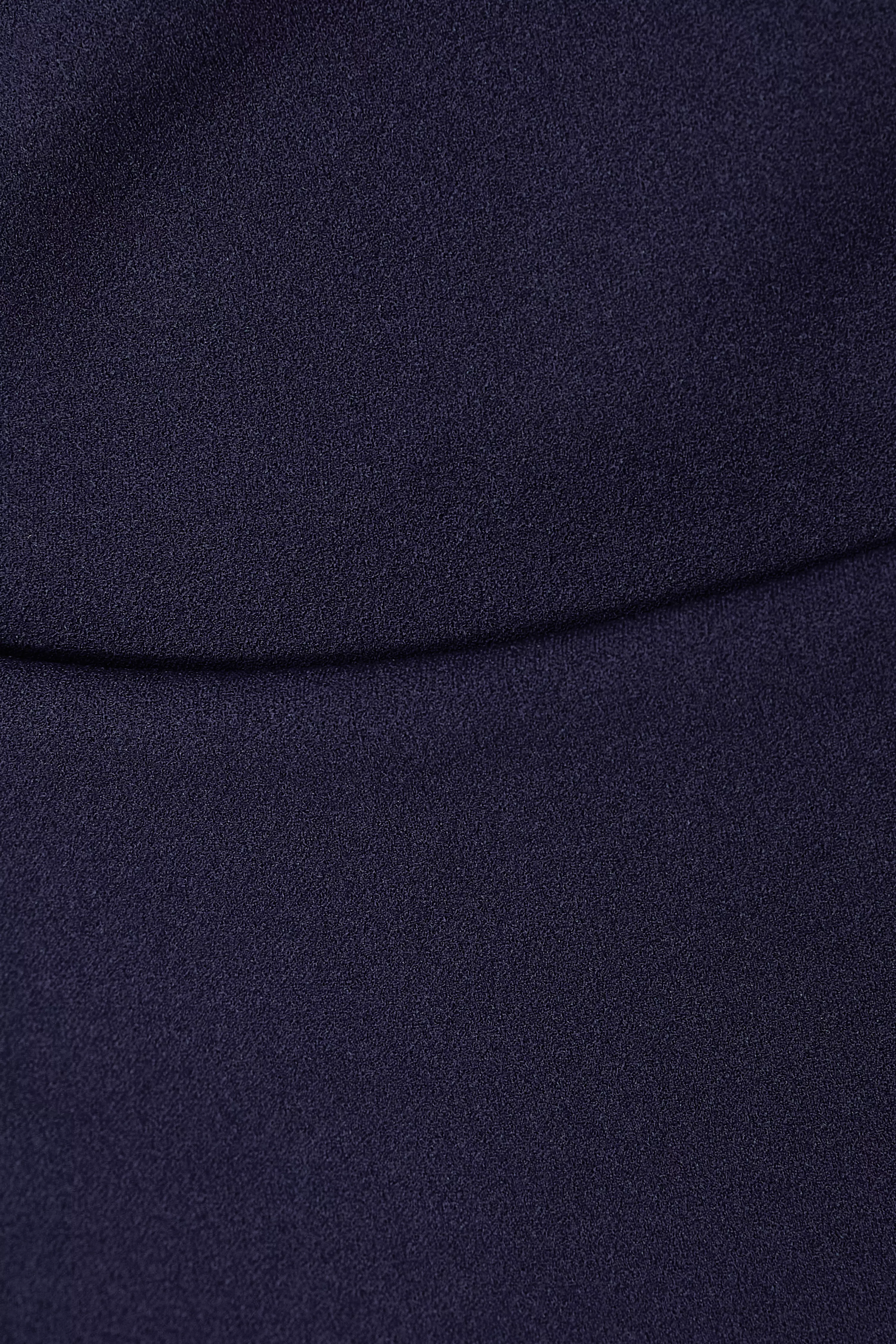 Curve Navy Buckle Detail Midaxi Dress