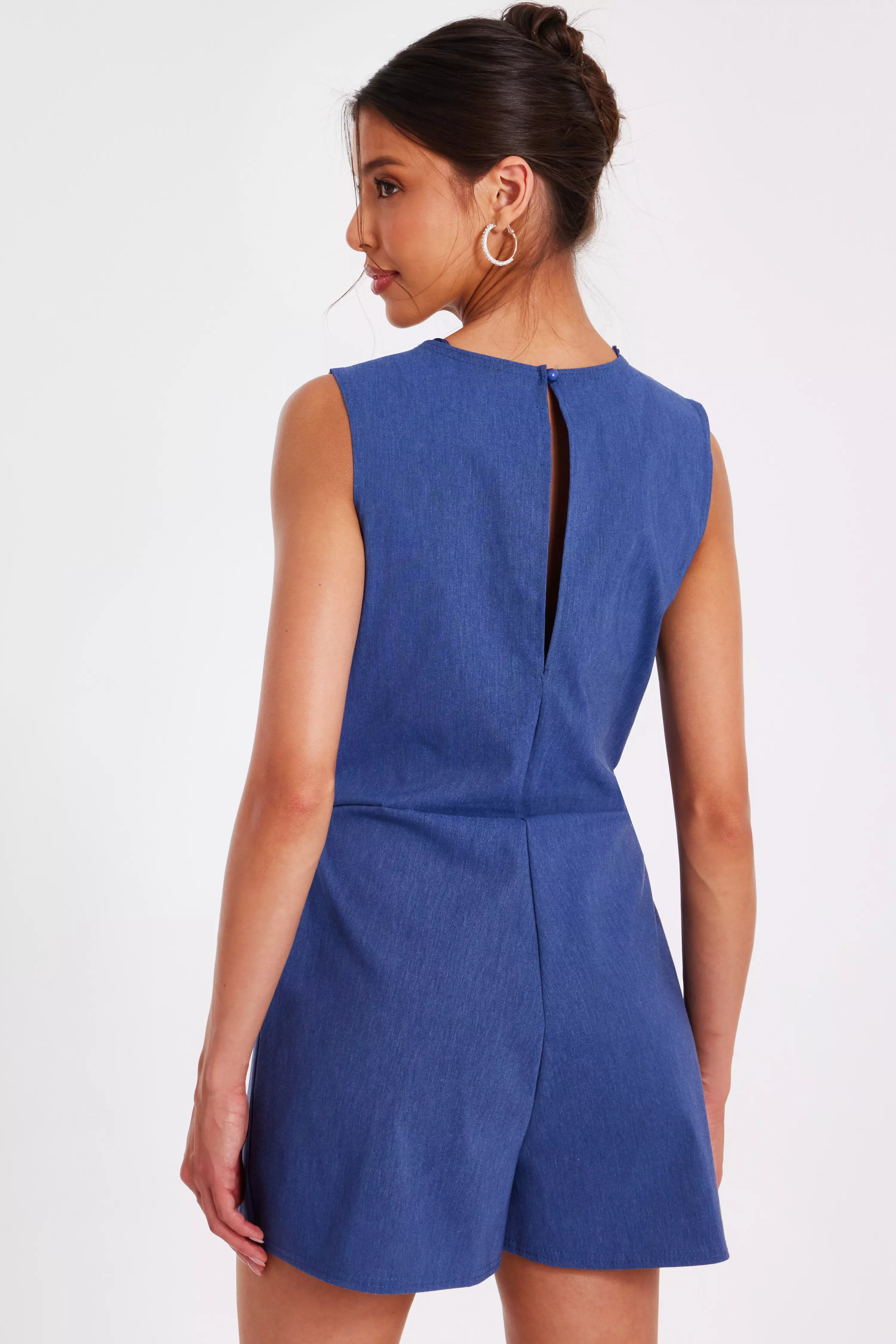Blue Denim Wrap Playsuit