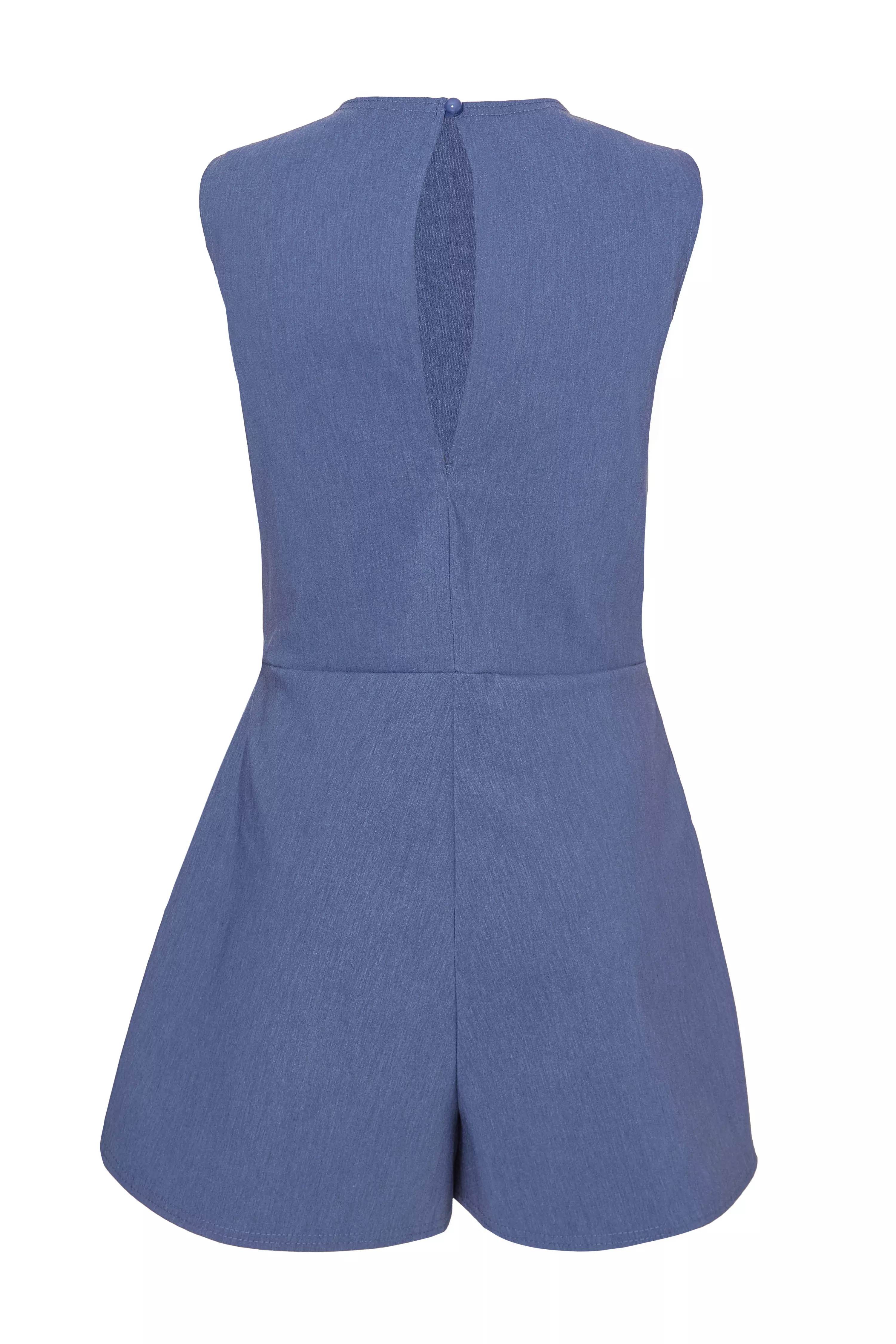 Blue Denim Wrap Playsuit