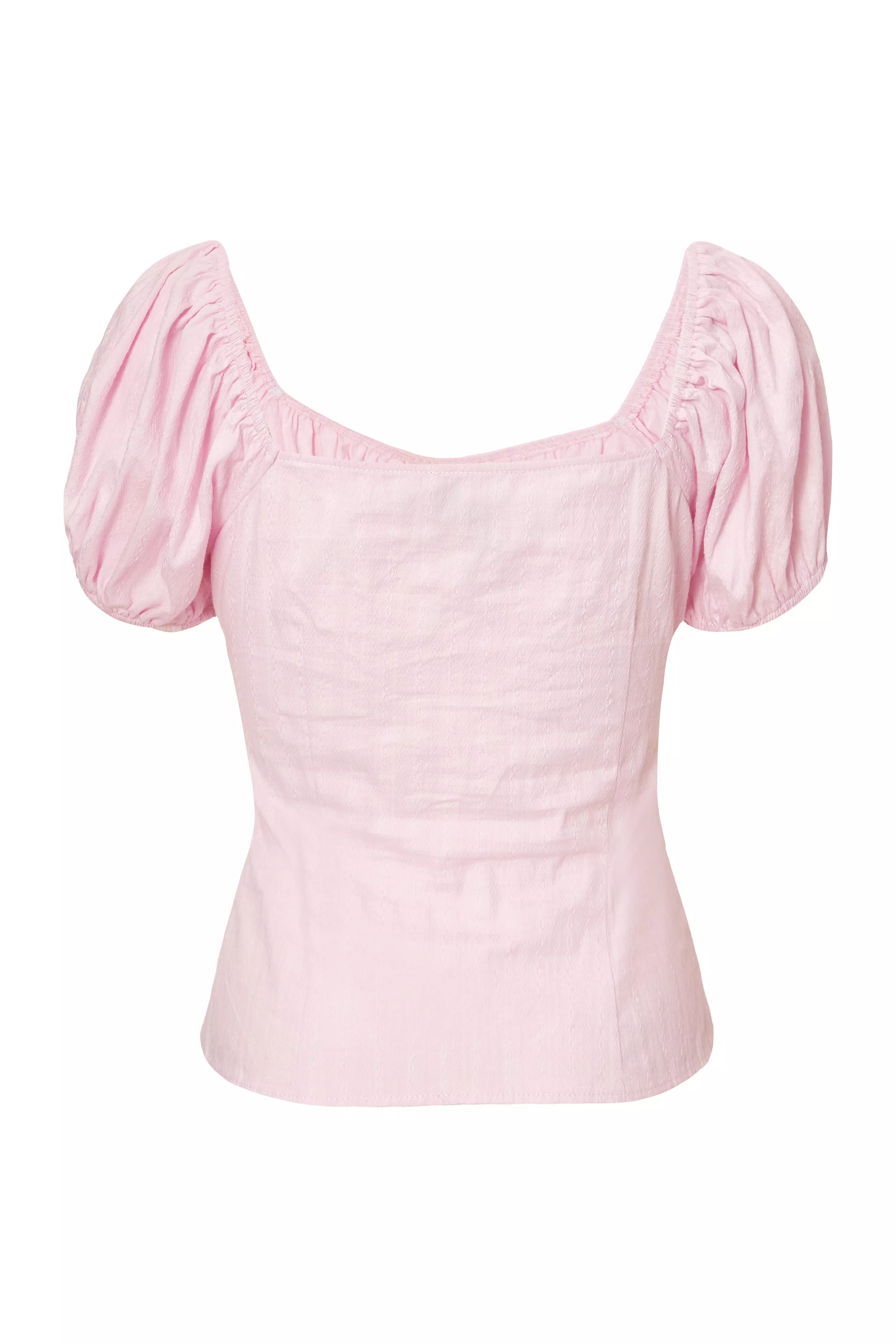 Baby Pink Button Front Top