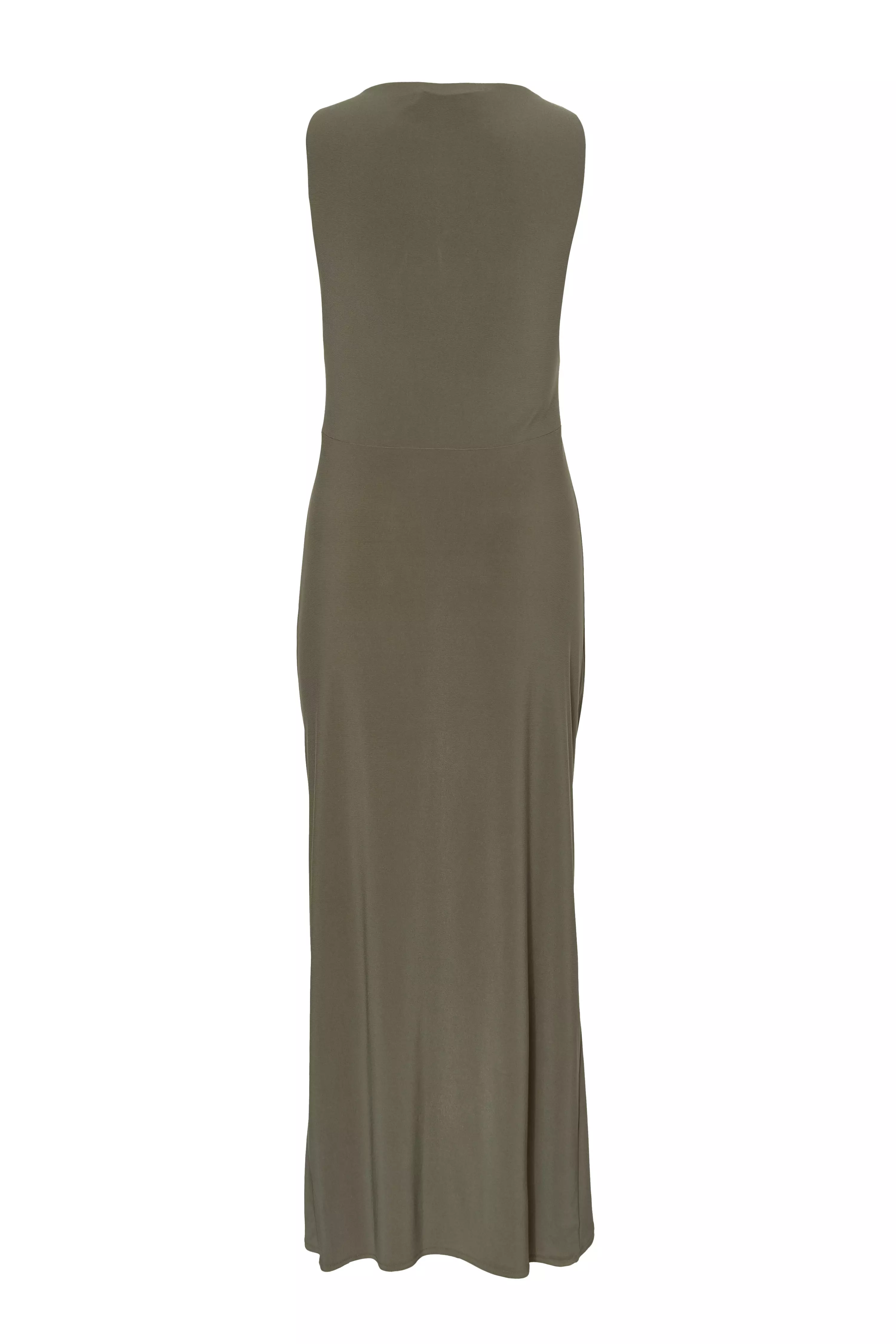 Olive Wrap Midaxi Dress