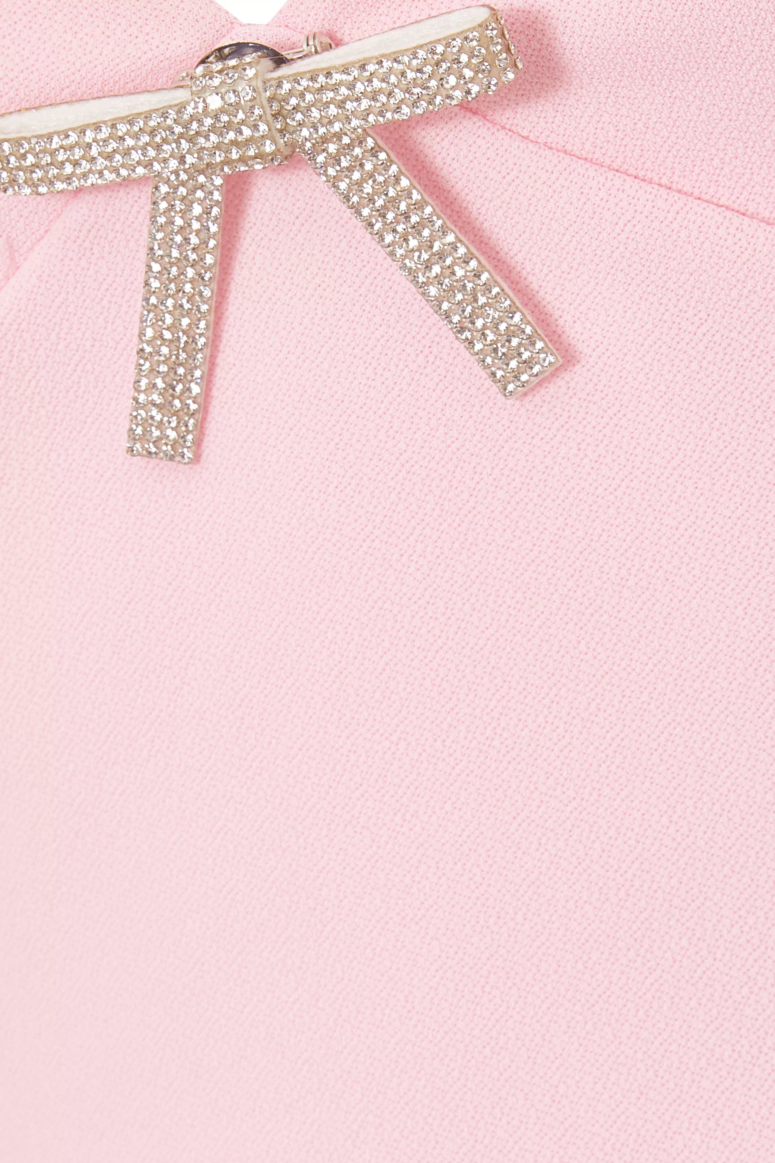 Pale Pink Bow Front Playsuit