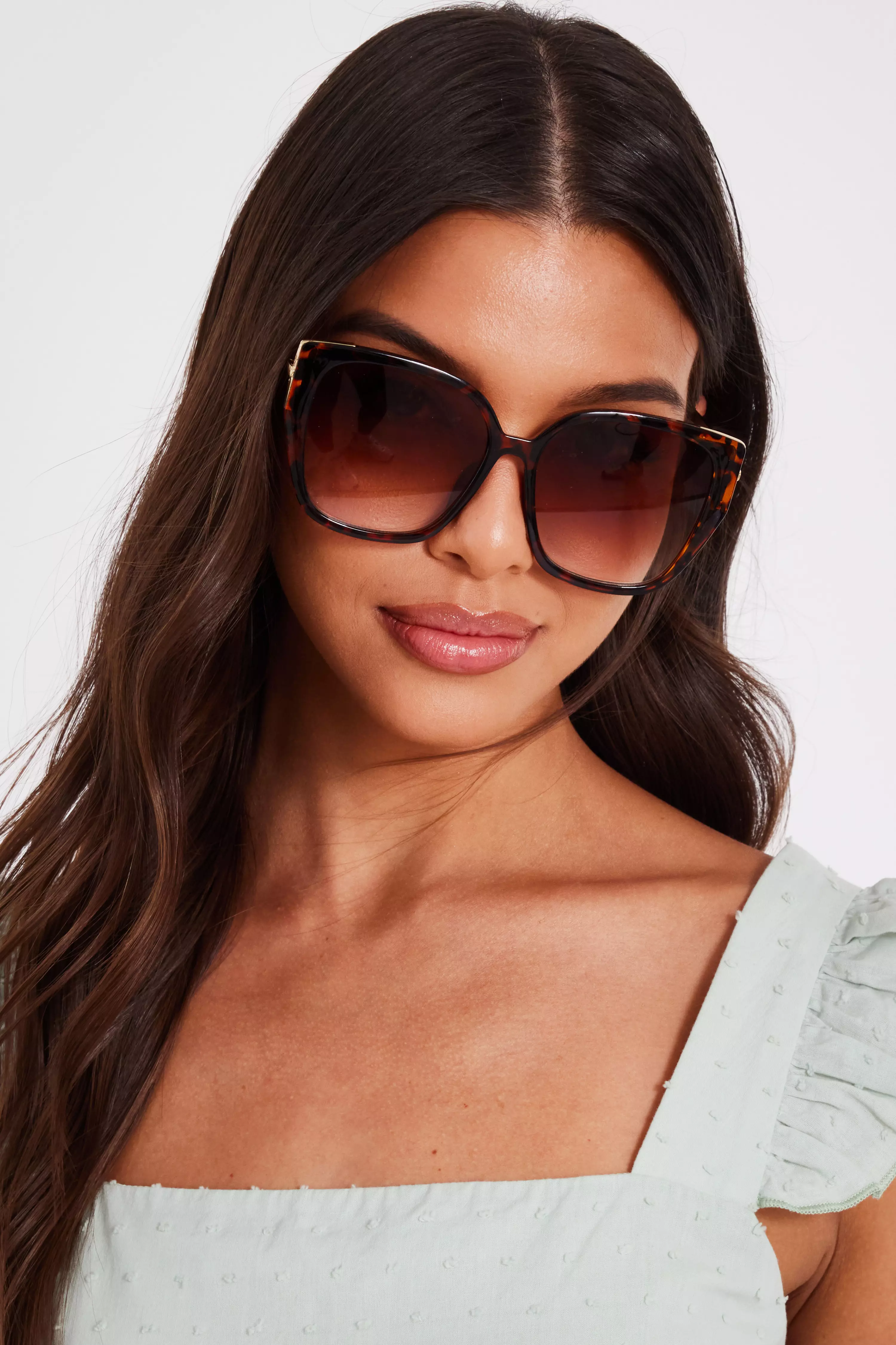Brown Tortoiseshell Cat Eye Sunglasses