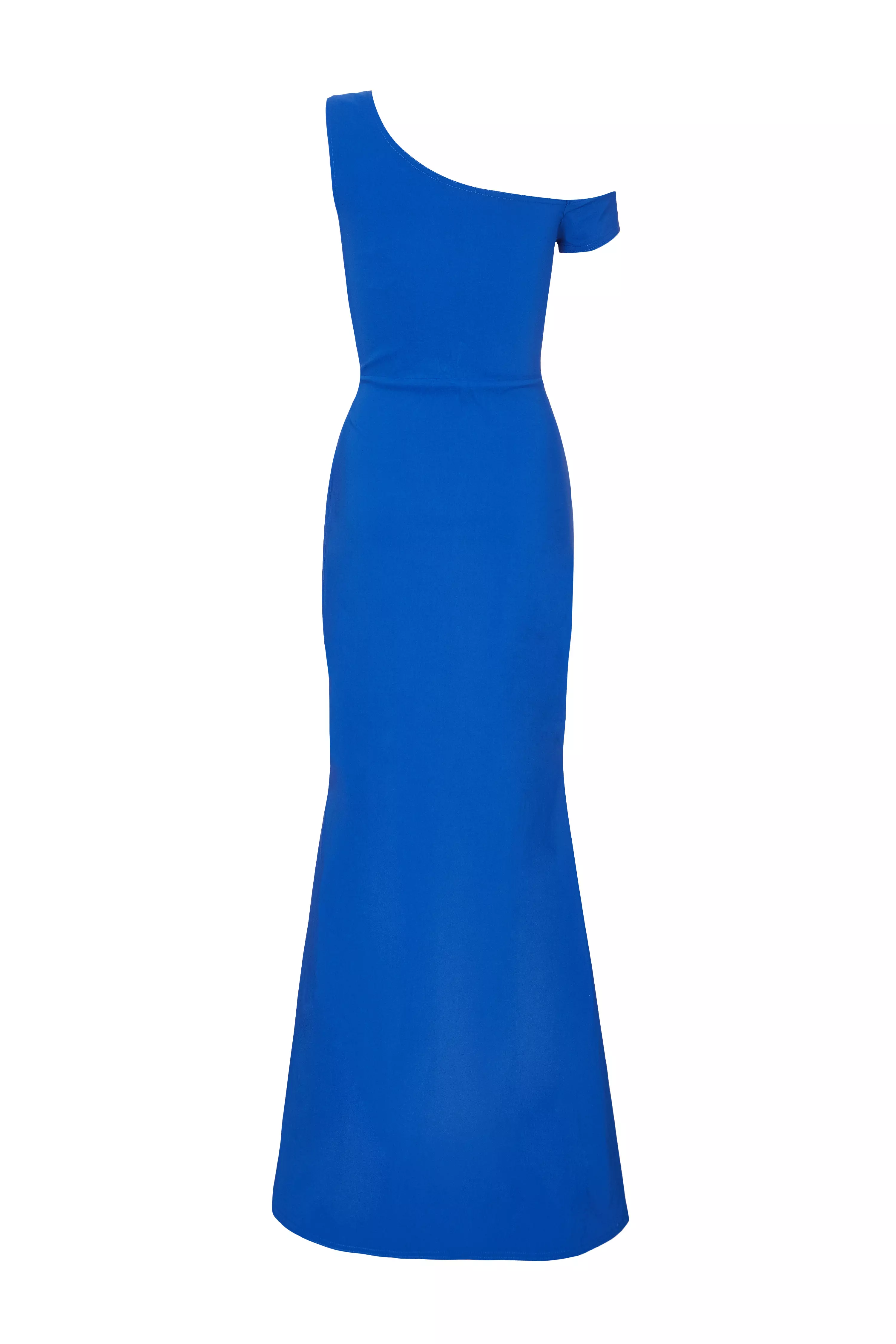 Royal Blue Asymmetric Maxi Dress