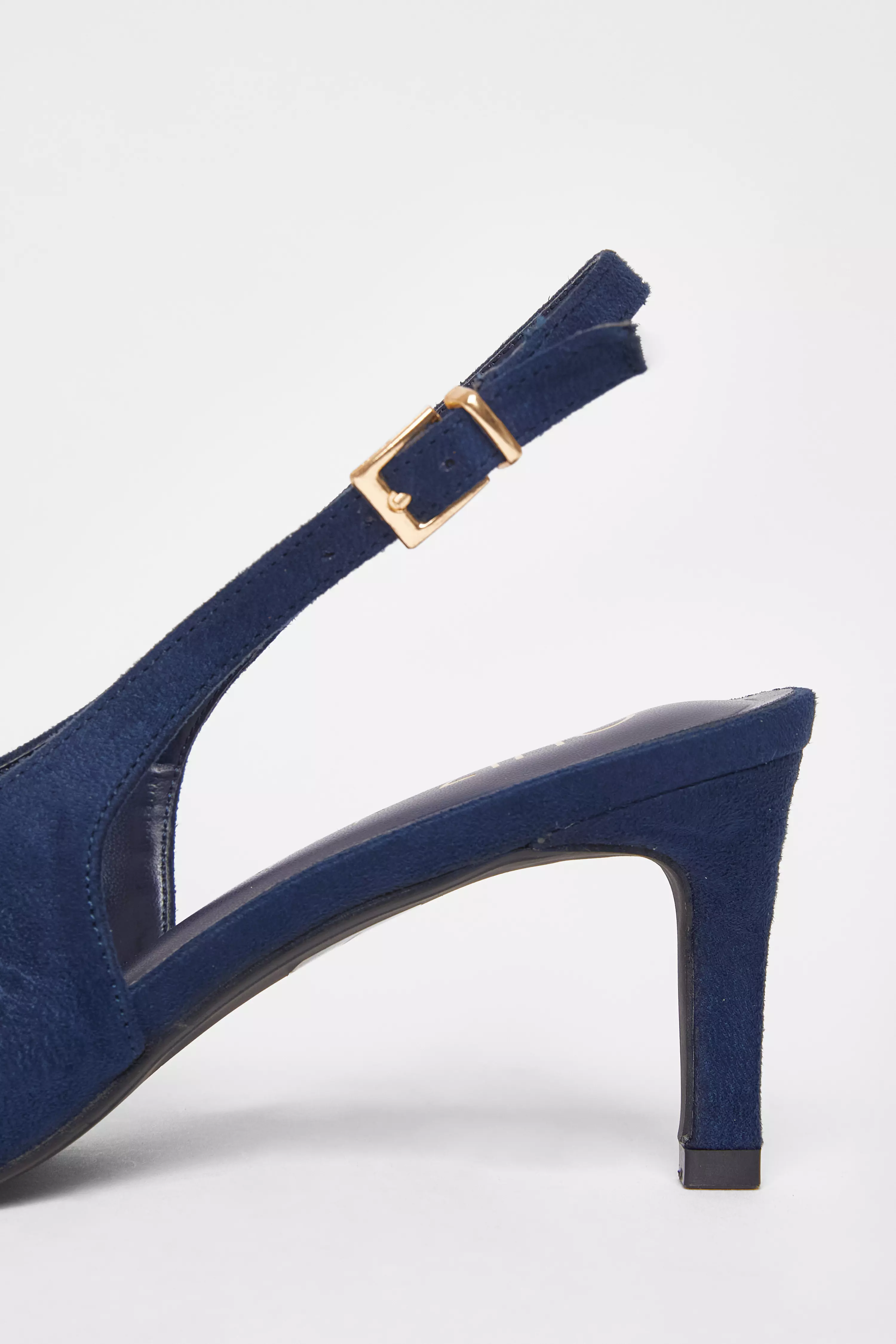 Wide Fit Navy Slingback Court Heels