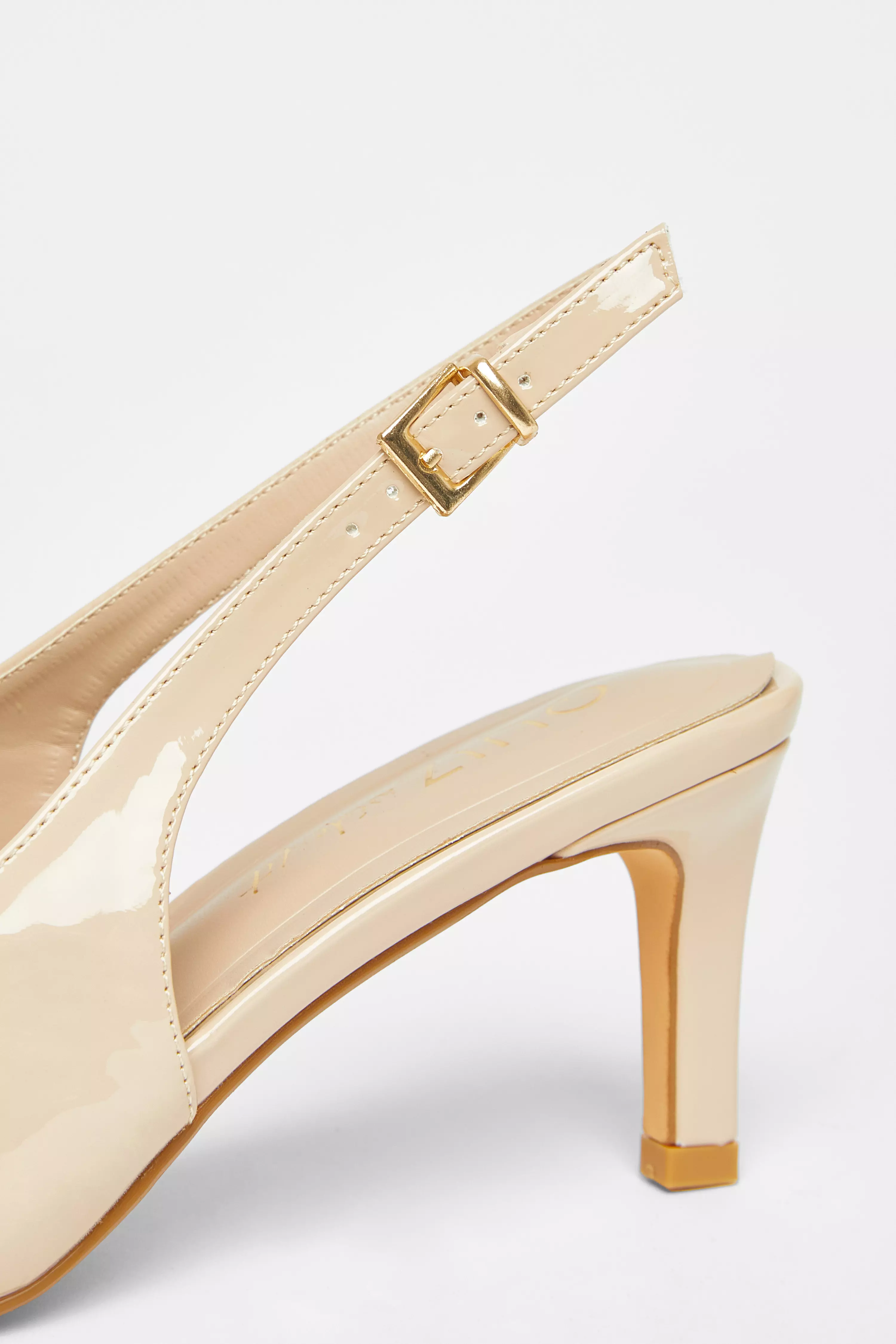 Wide Fit Nude Slingback Court Heels