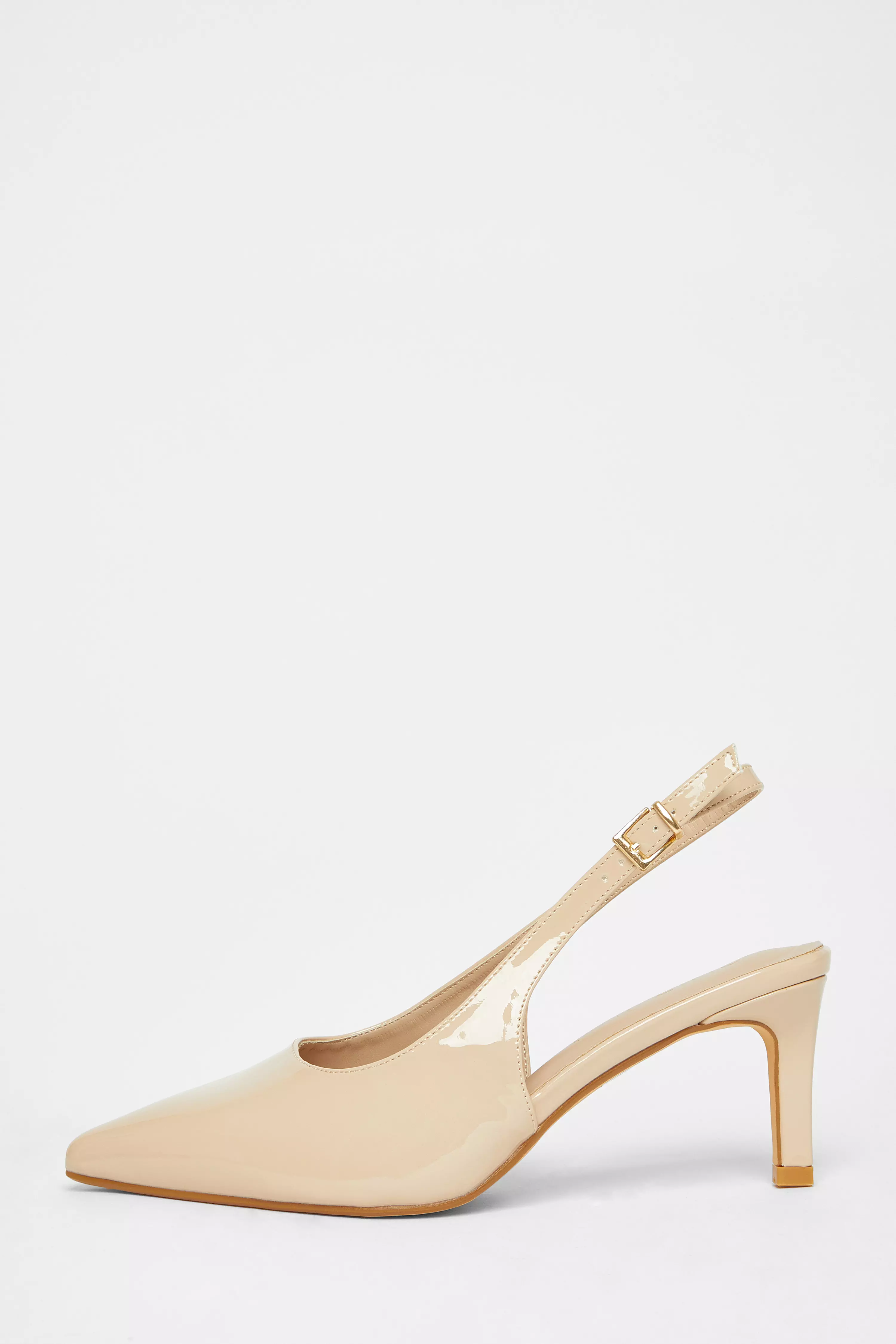 Wide Fit Nude Slingback Court Heels