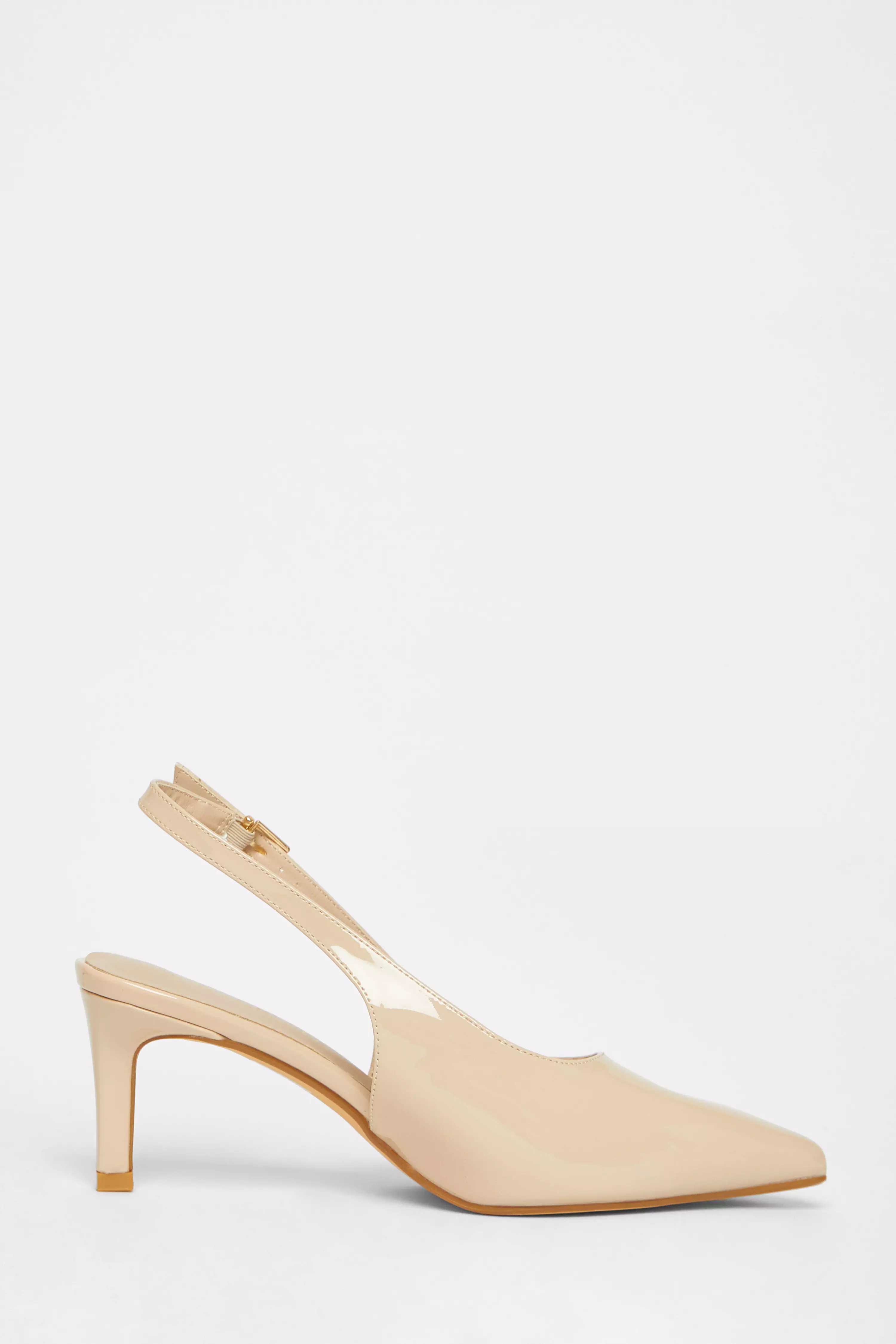 Wide Fit Nude Slingback Court Heels