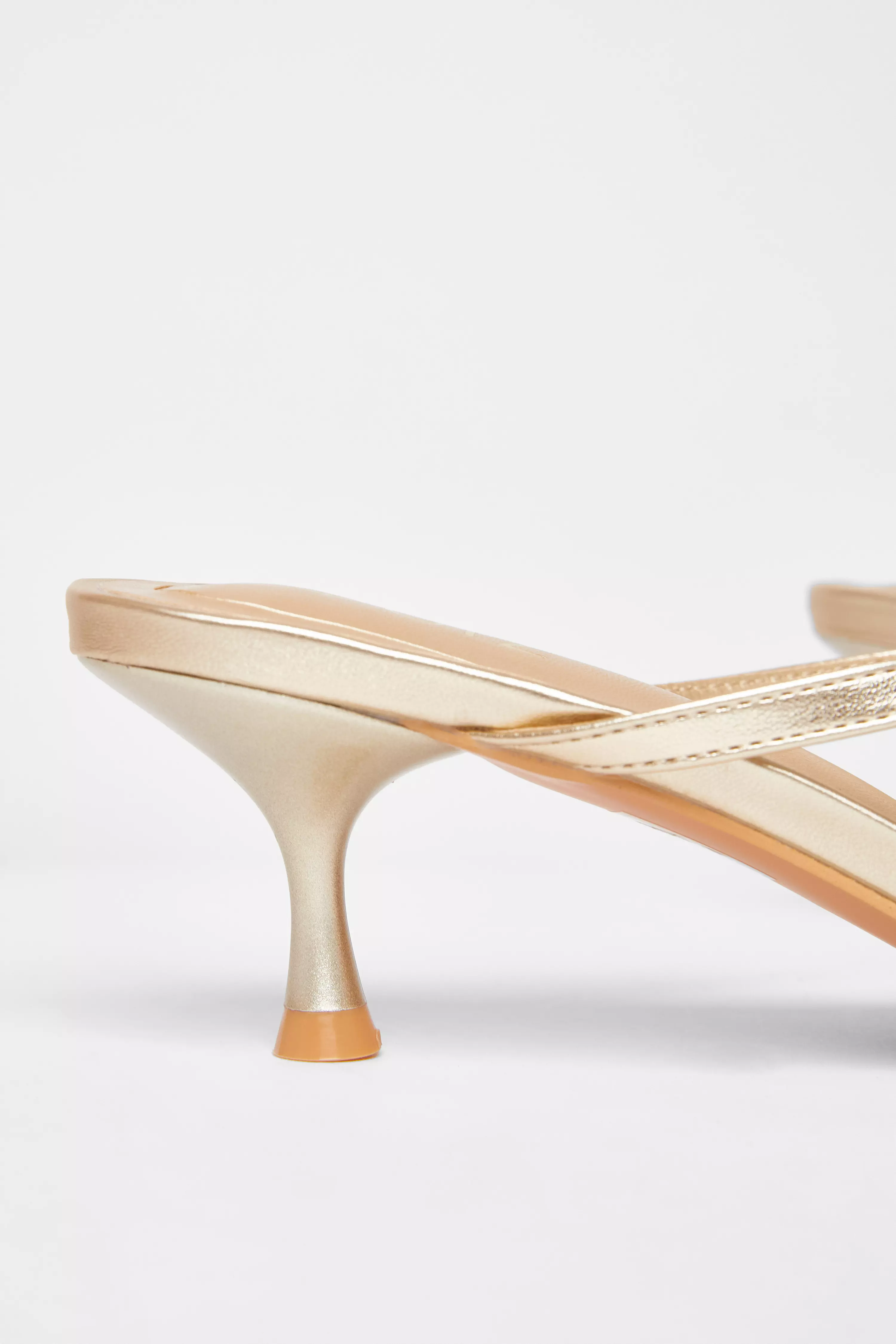 Gold Toe Post Heels
