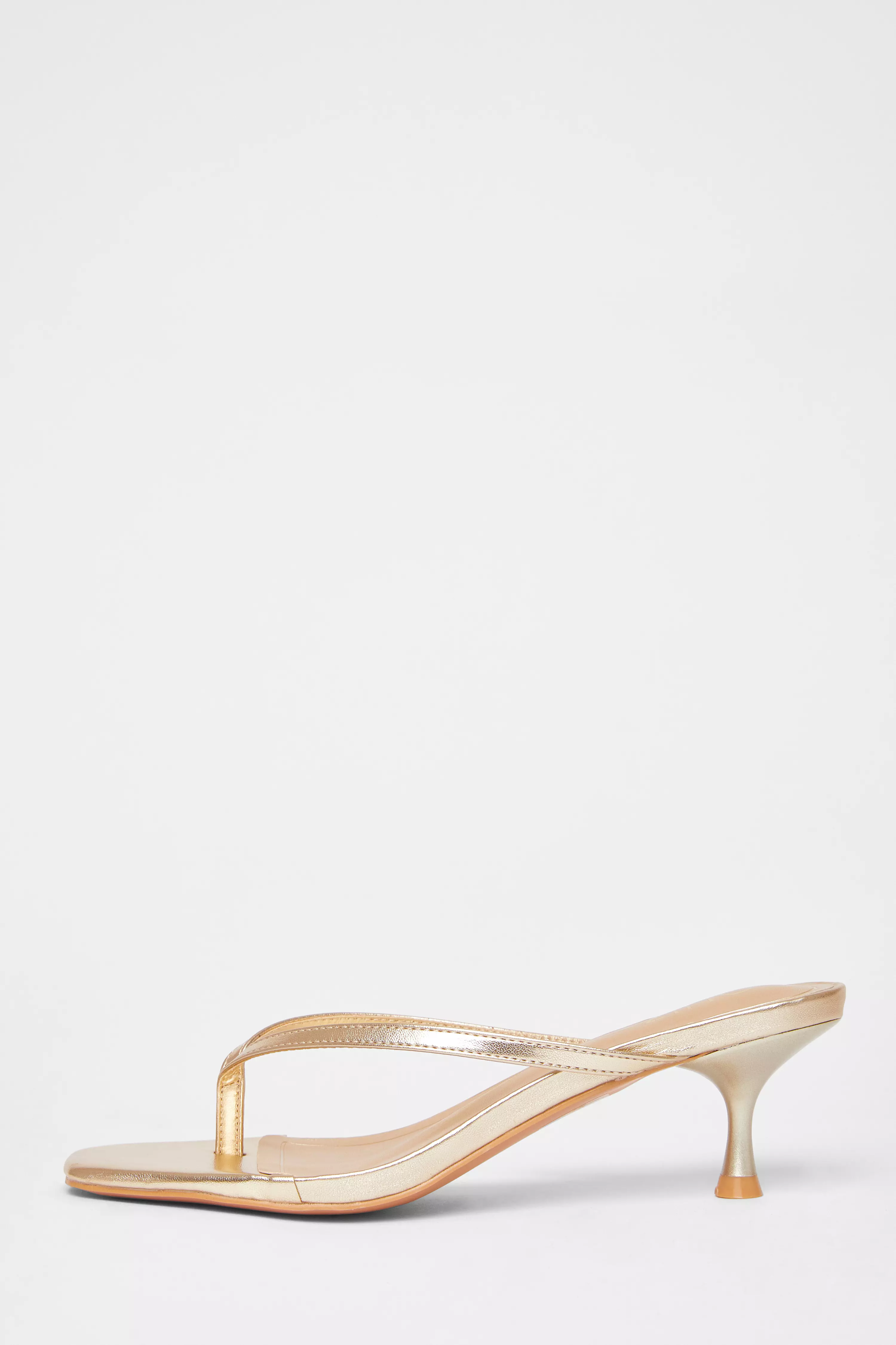 Gold Toe Post Heels