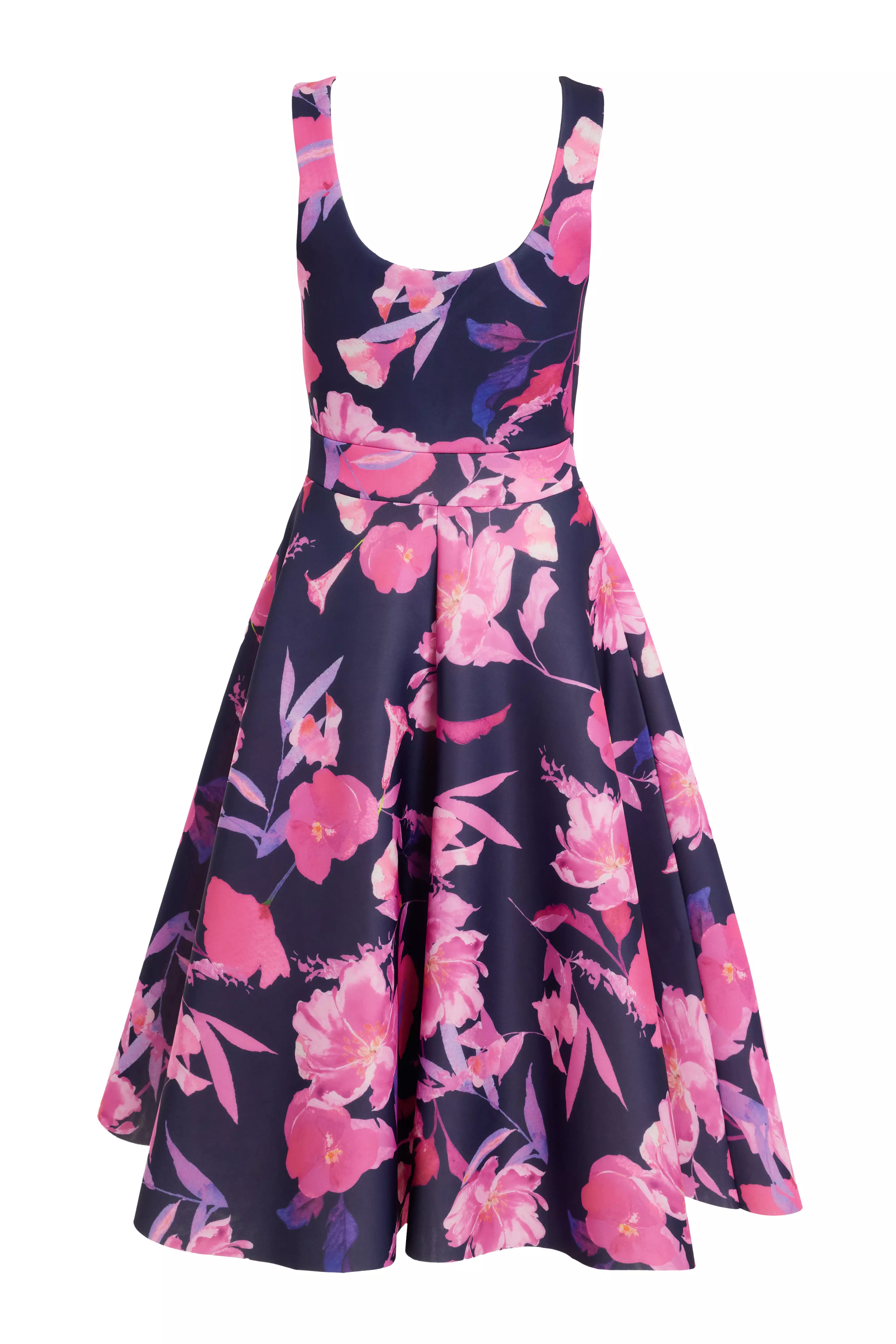 Petite Navy Floral Midaxi Dress