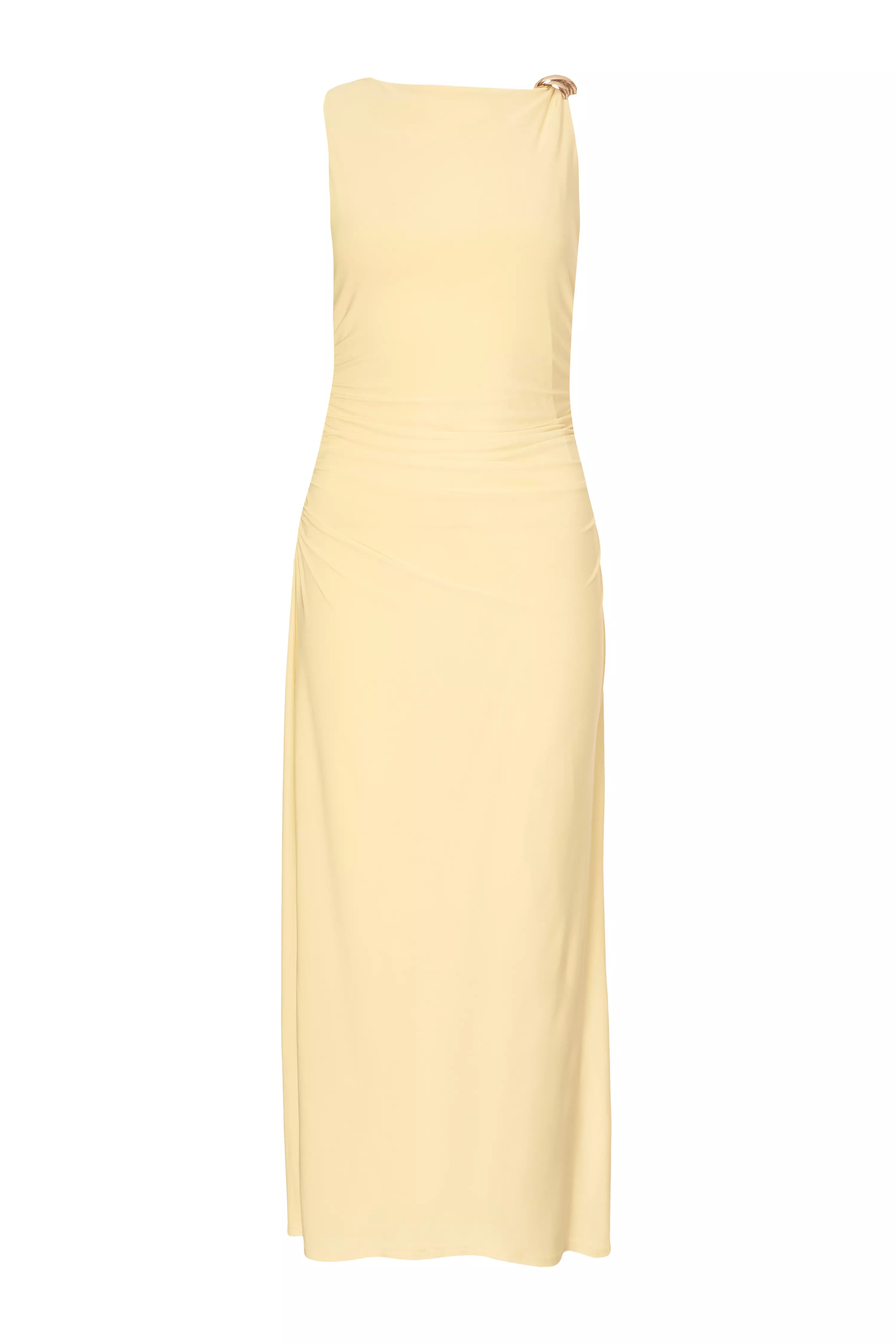 Petite Yellow Gold Buckle Midaxi Dress