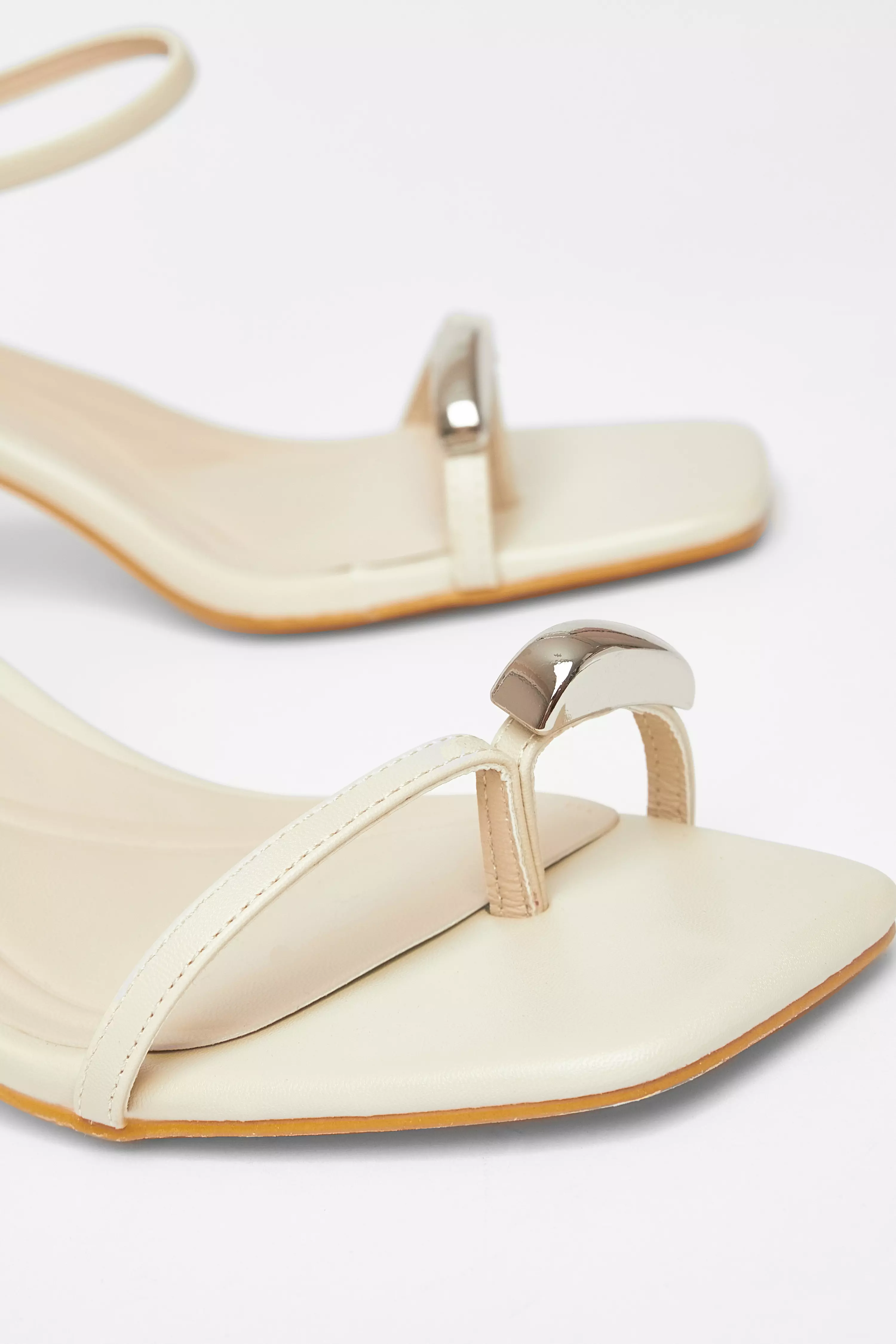 Nude Toe Thong Stiletto Heels