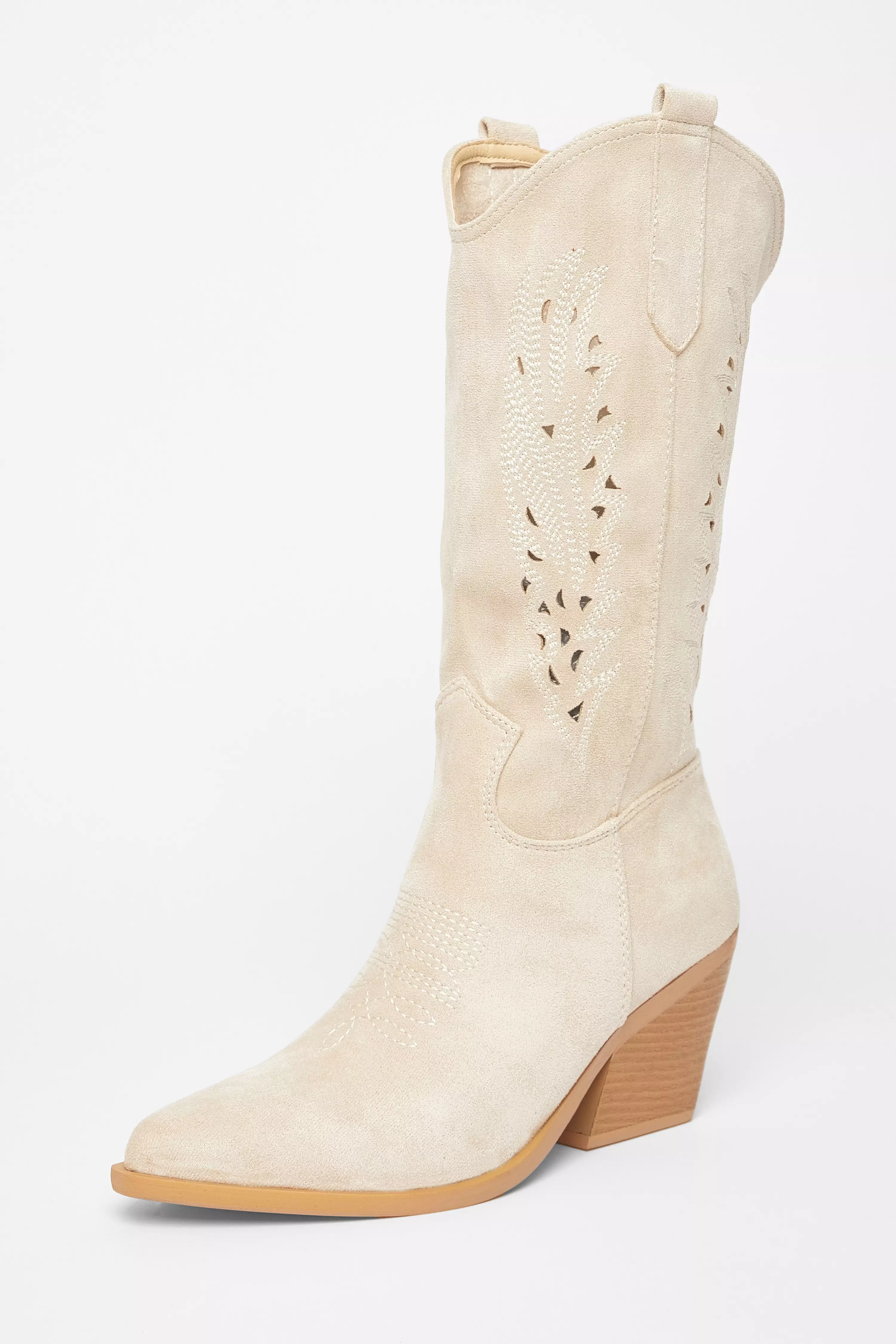 Beige Western Boots
