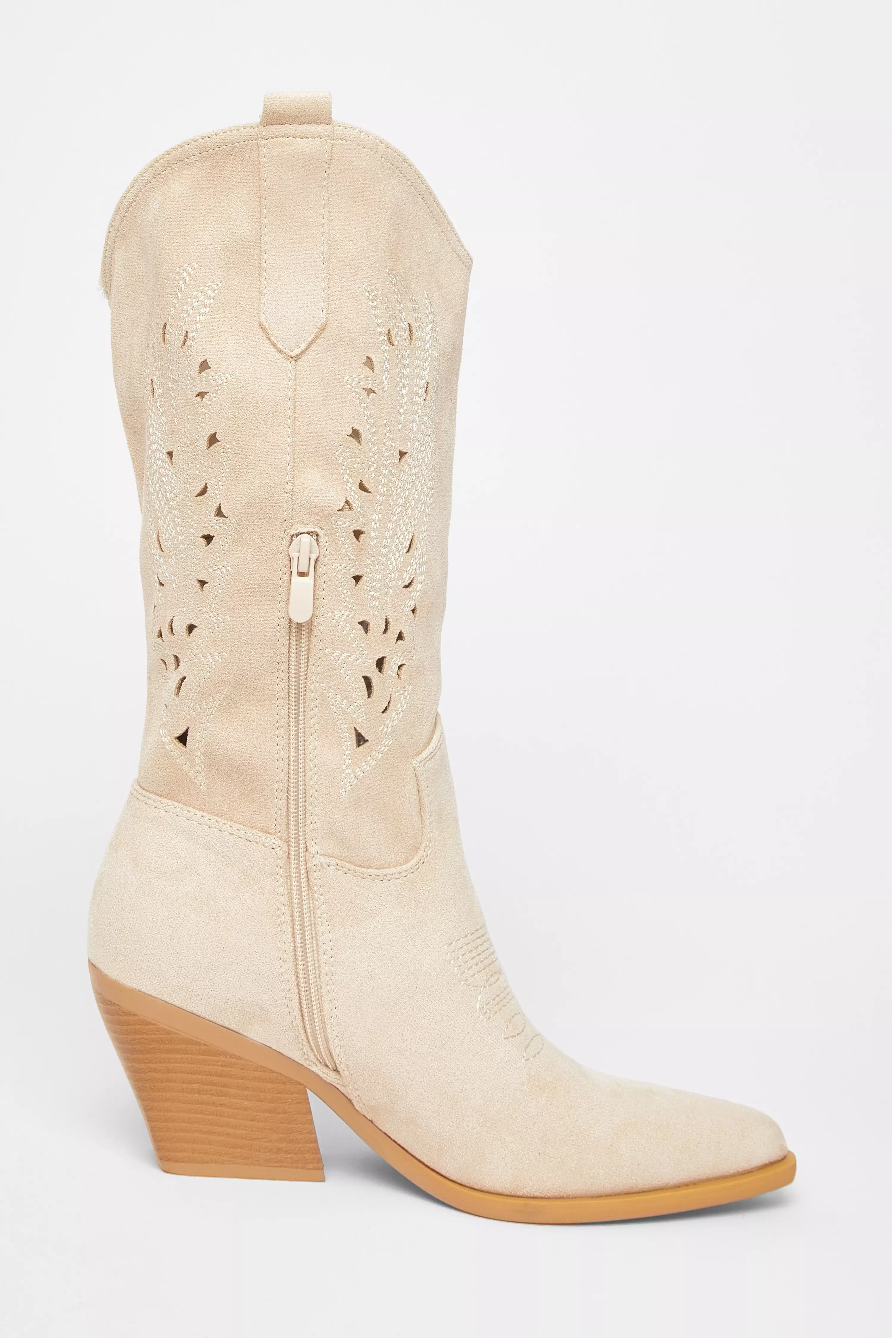 Beige Western Boots
