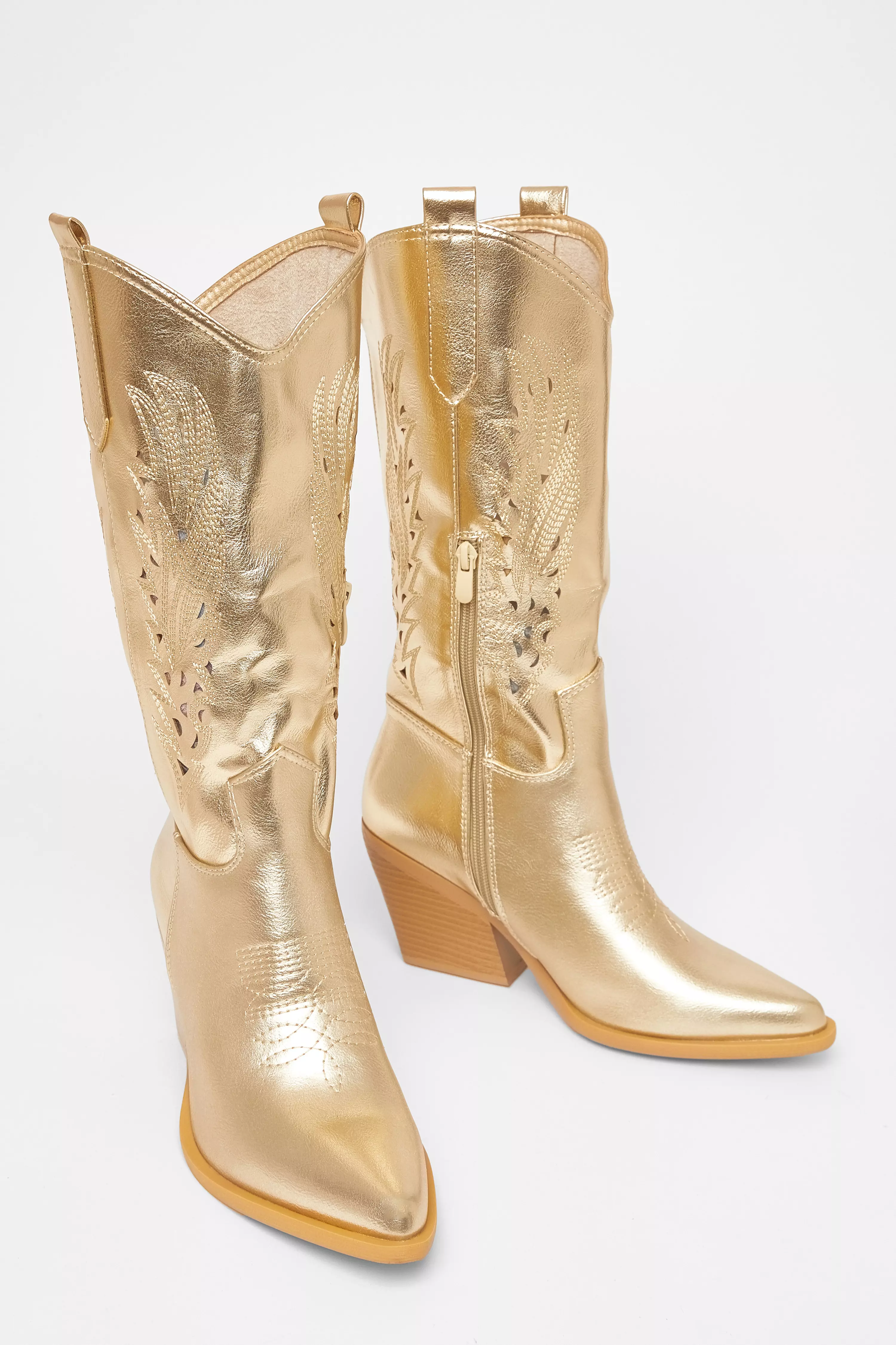 Gold Western Boots
