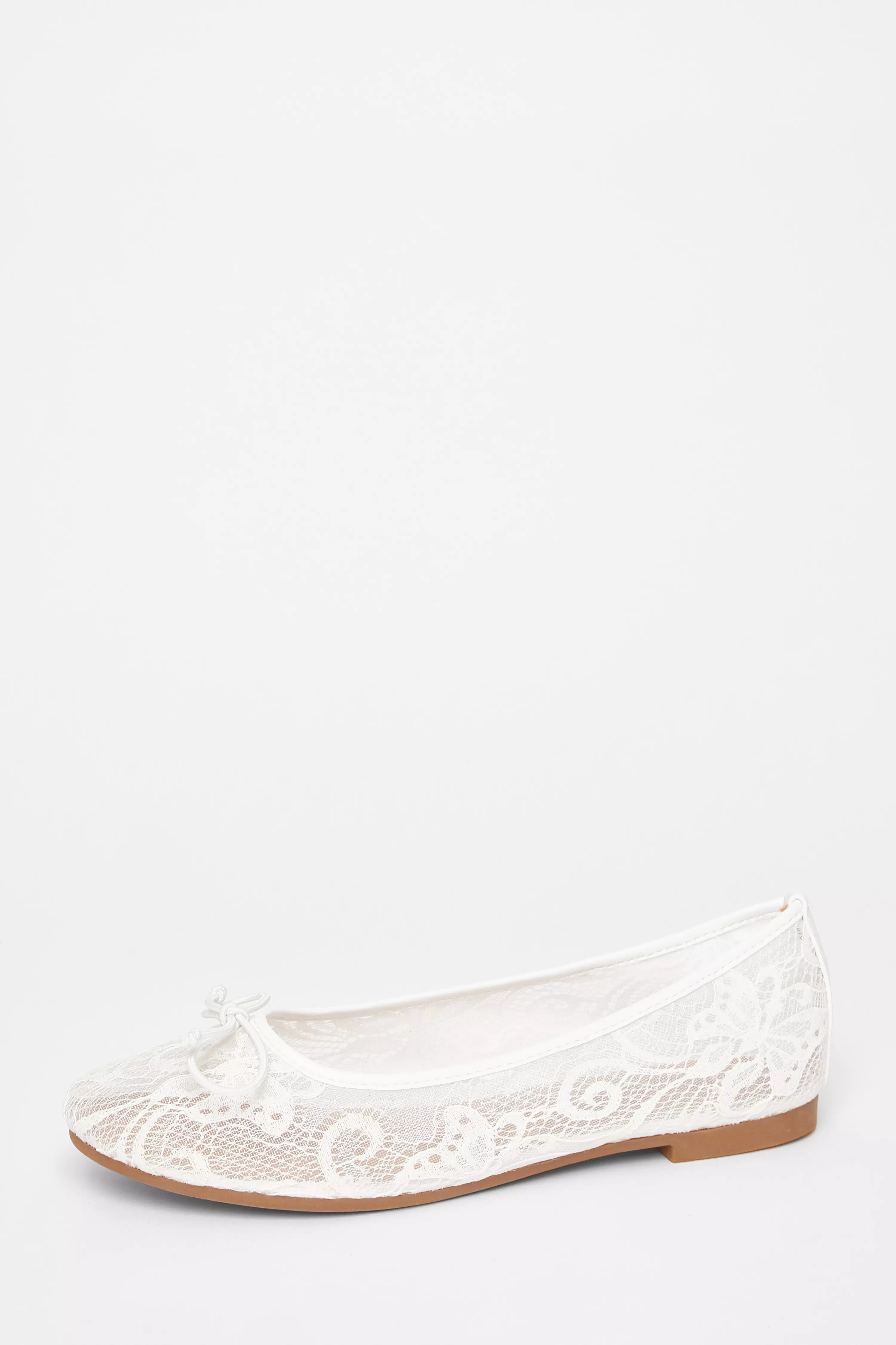 White Lace Pumps