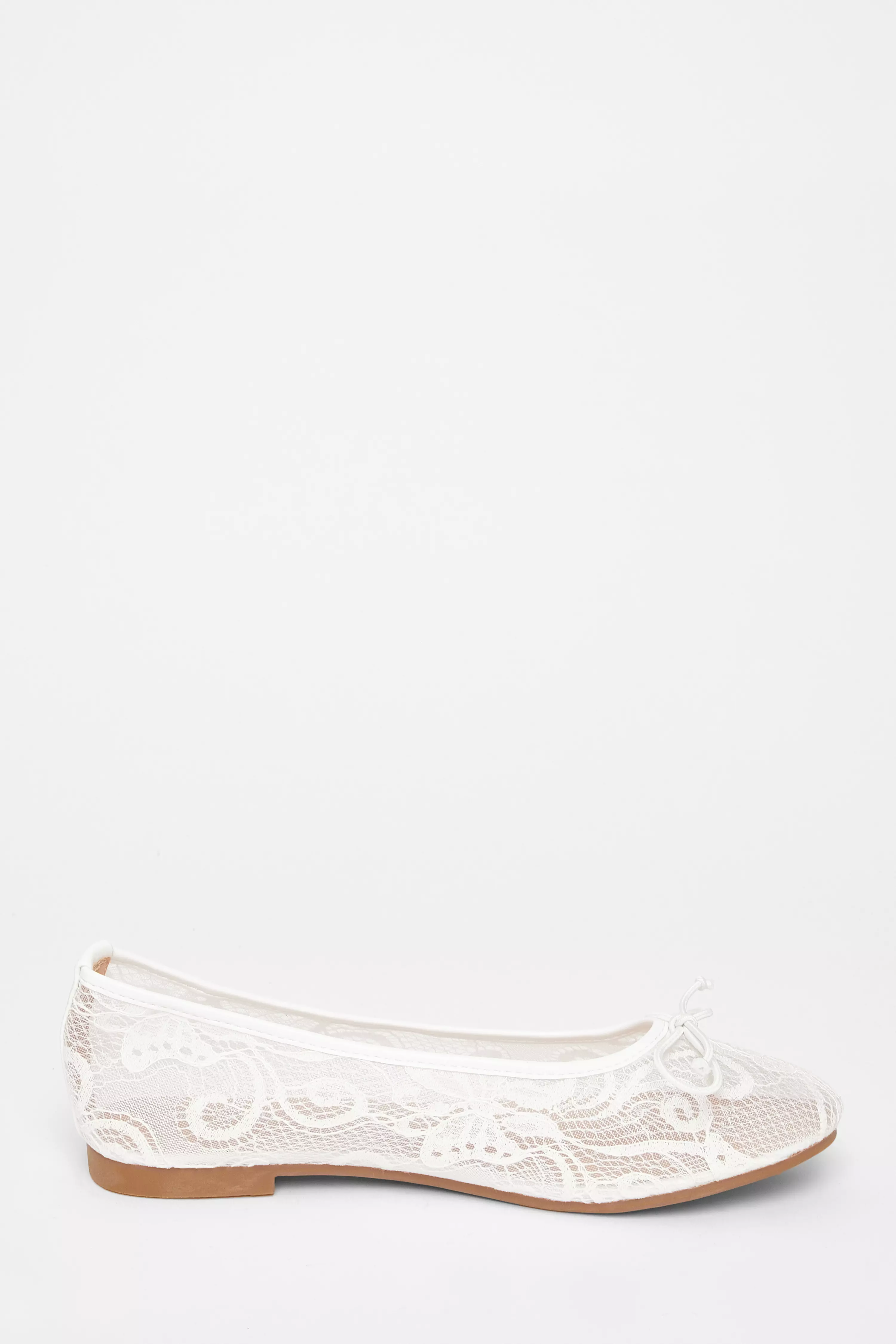 White Lace Pumps