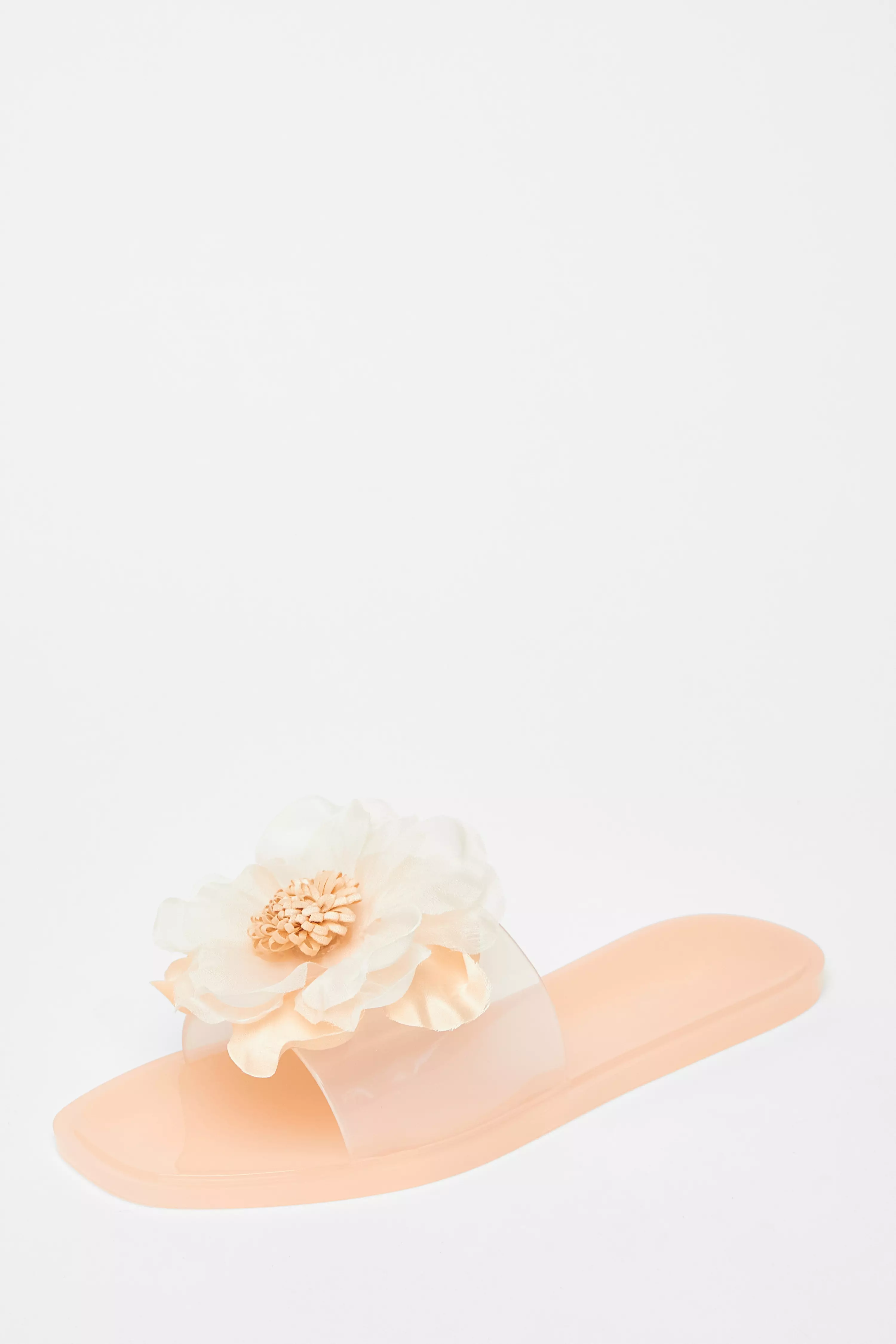 Nude Floral Jelly Sandals