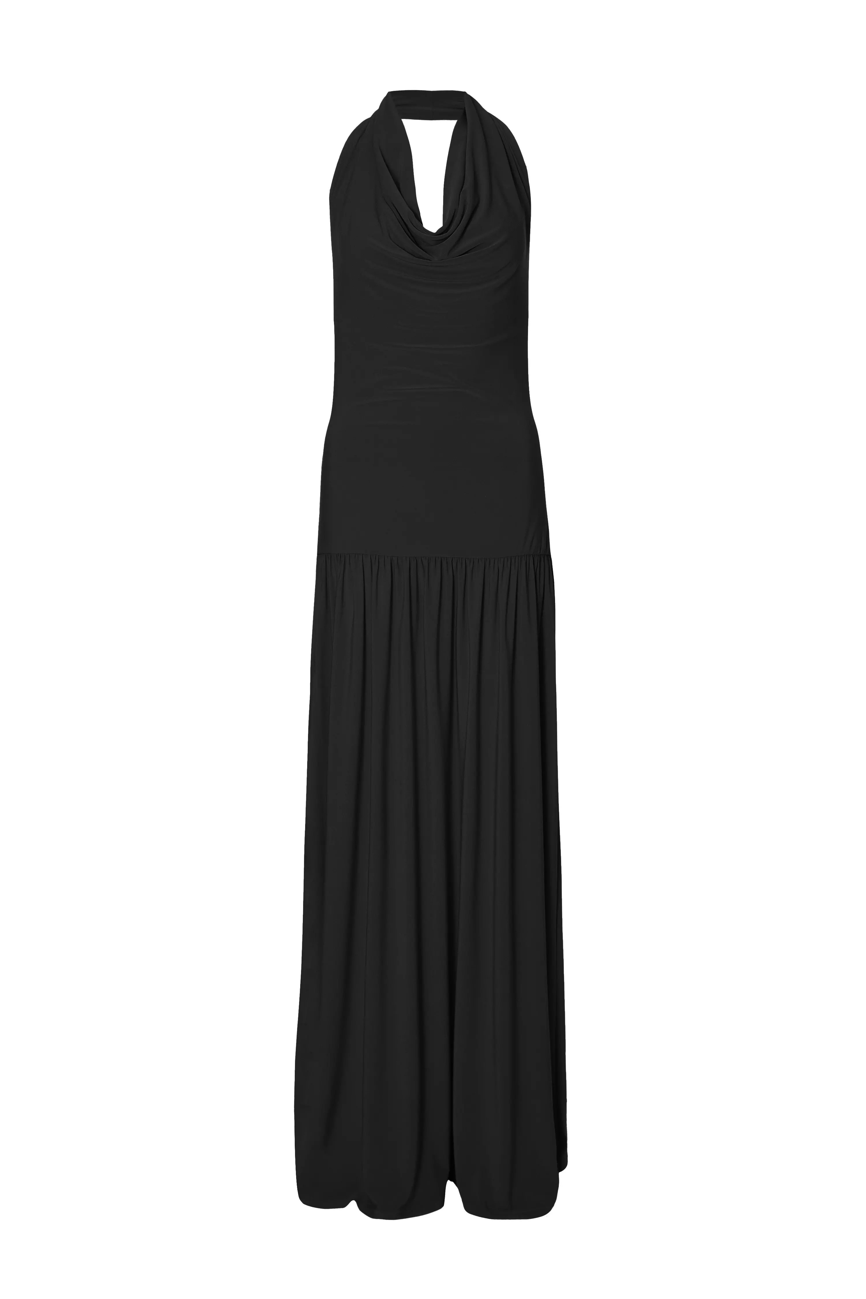 Black Cowl Neck Maxi Dress