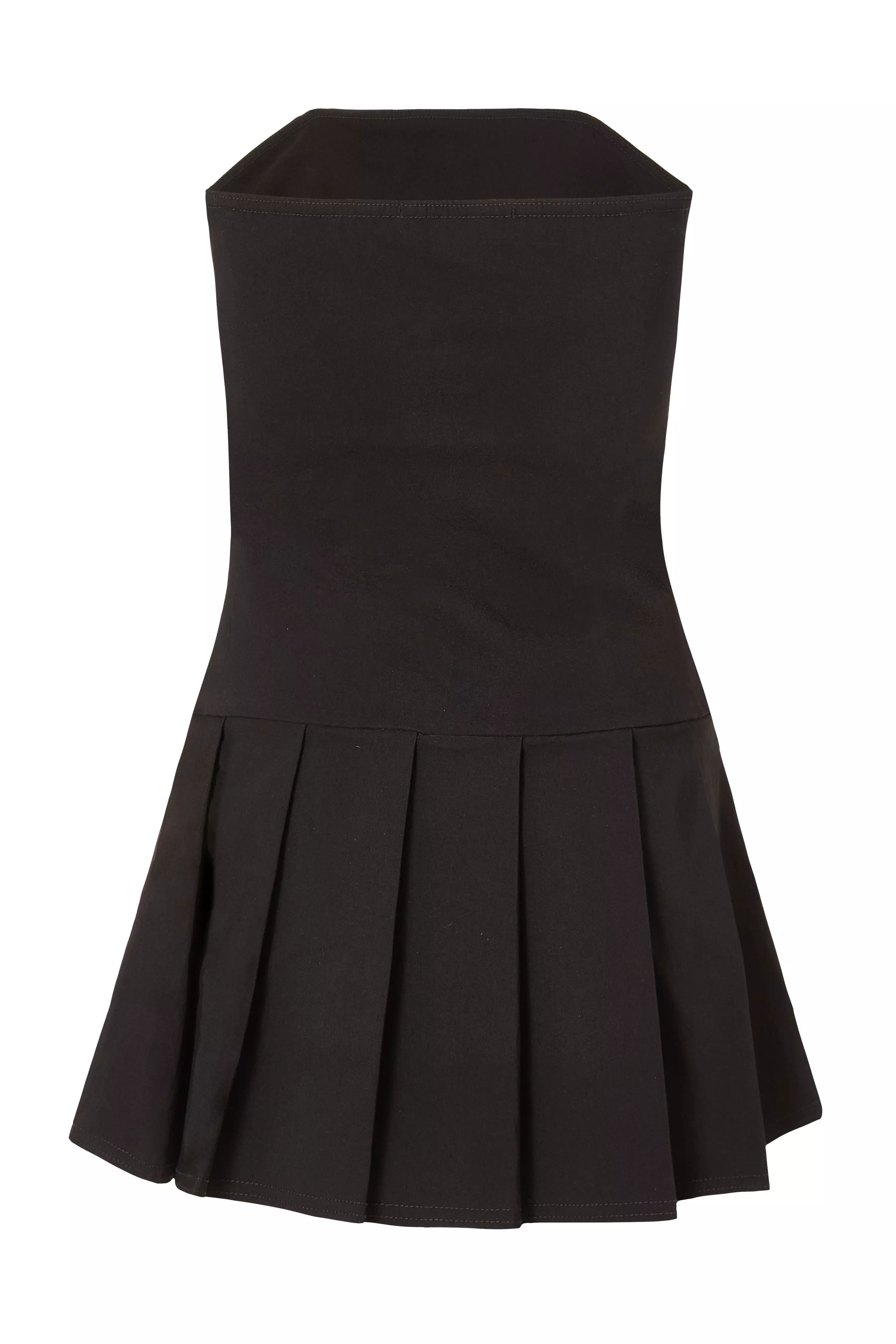 Black Tie Front Mini Dress