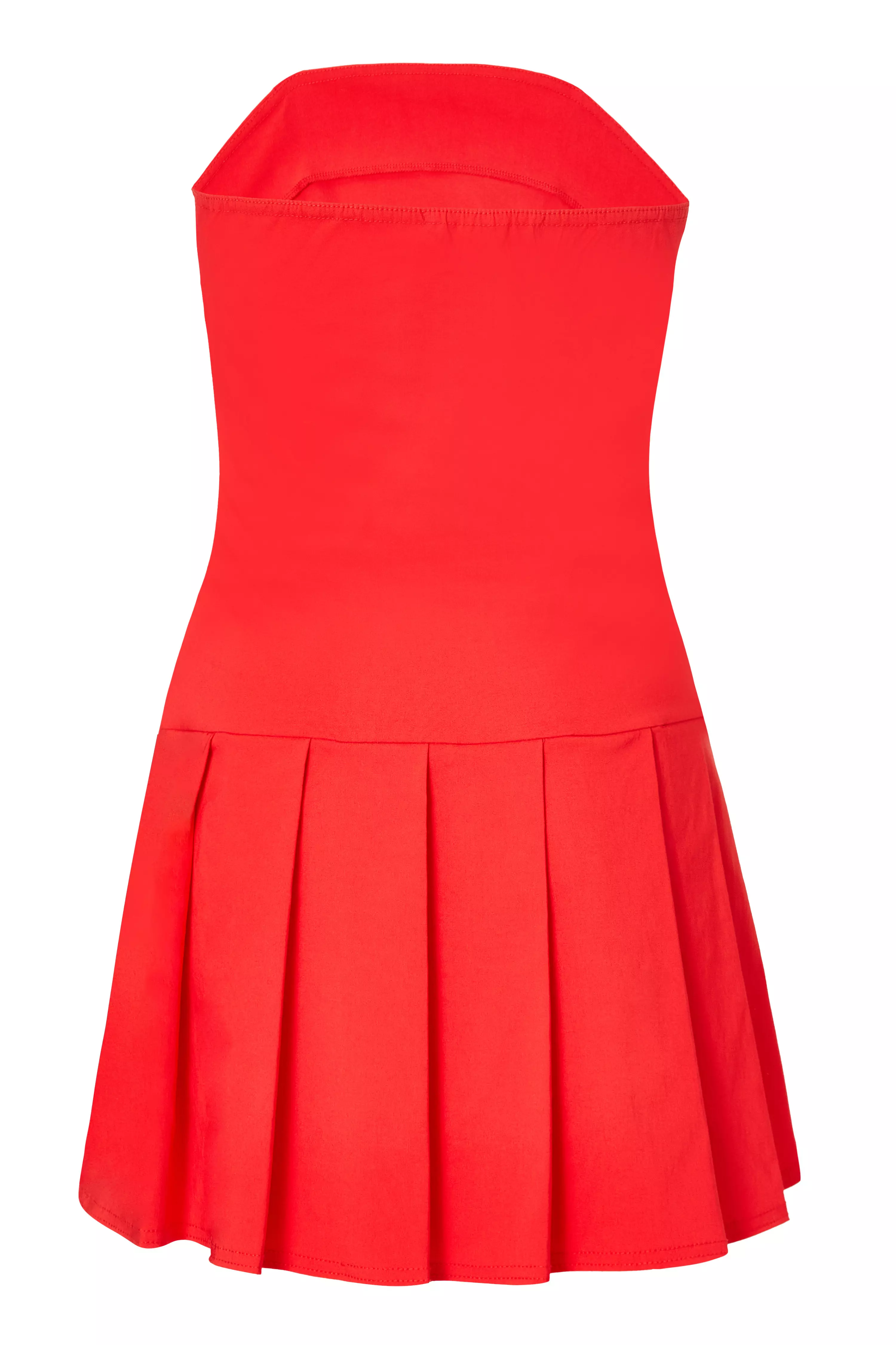Red Tie Front Mini Dress