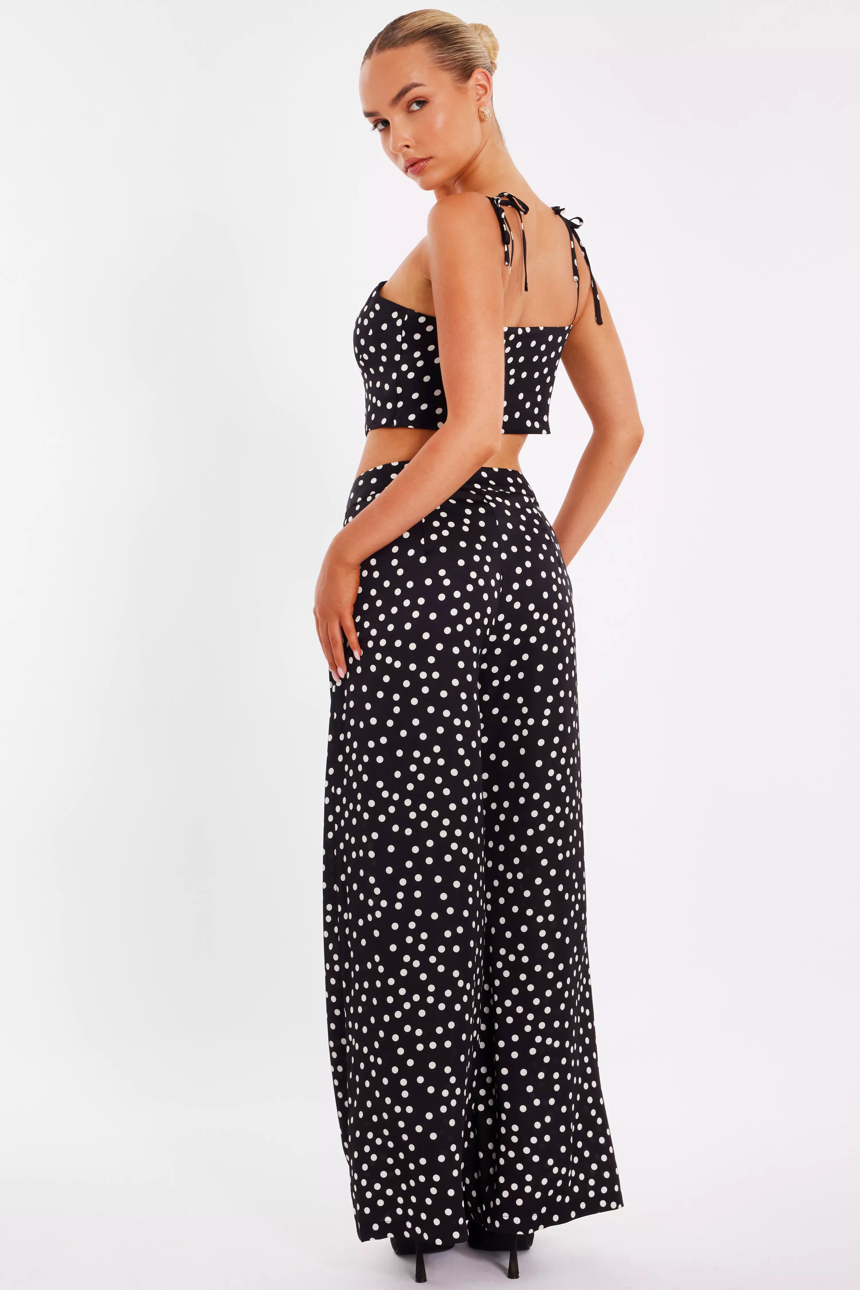 Black Polka Dot Trousers