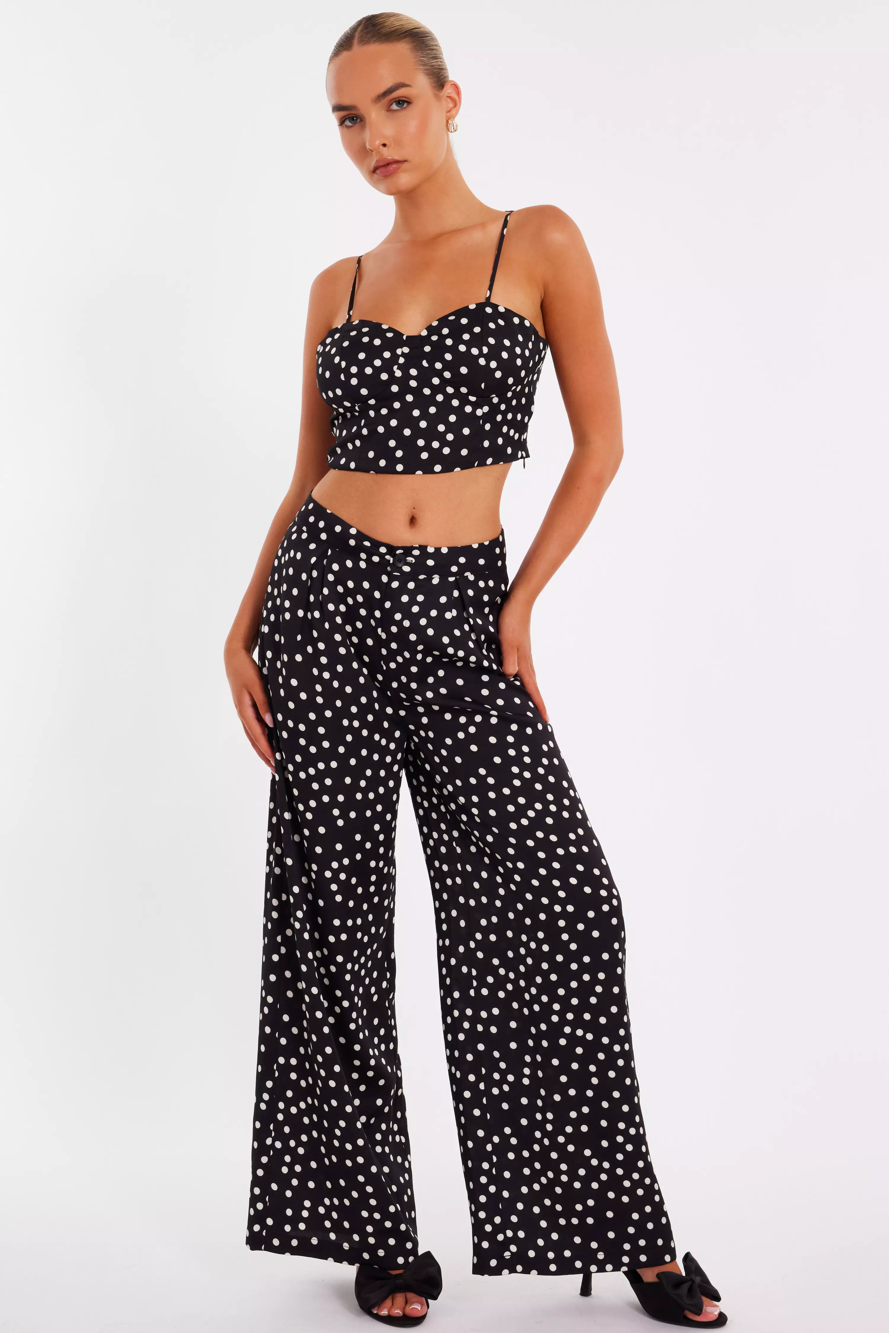 Black Polka Dot Trousers