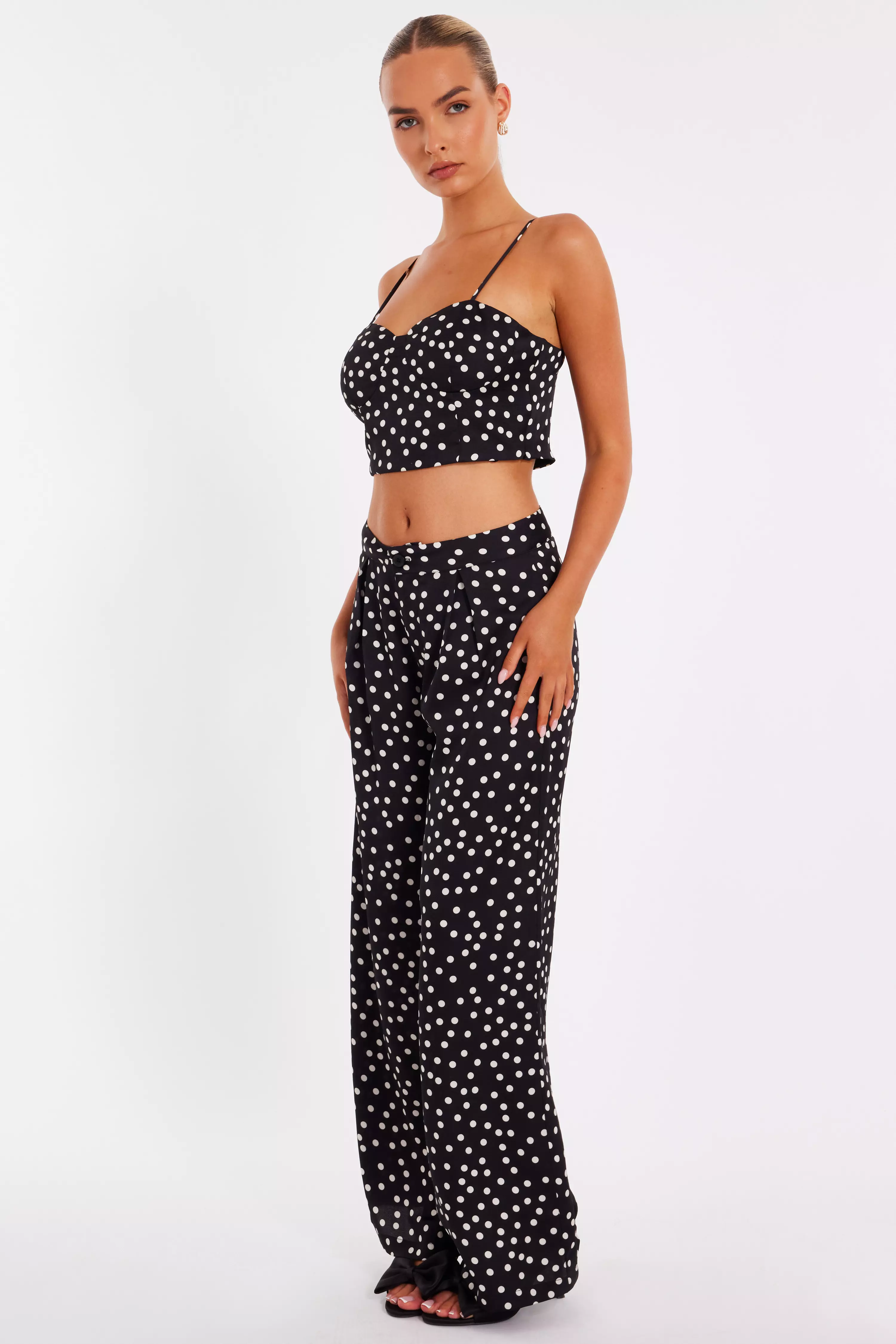 Black Polka Dot Trousers