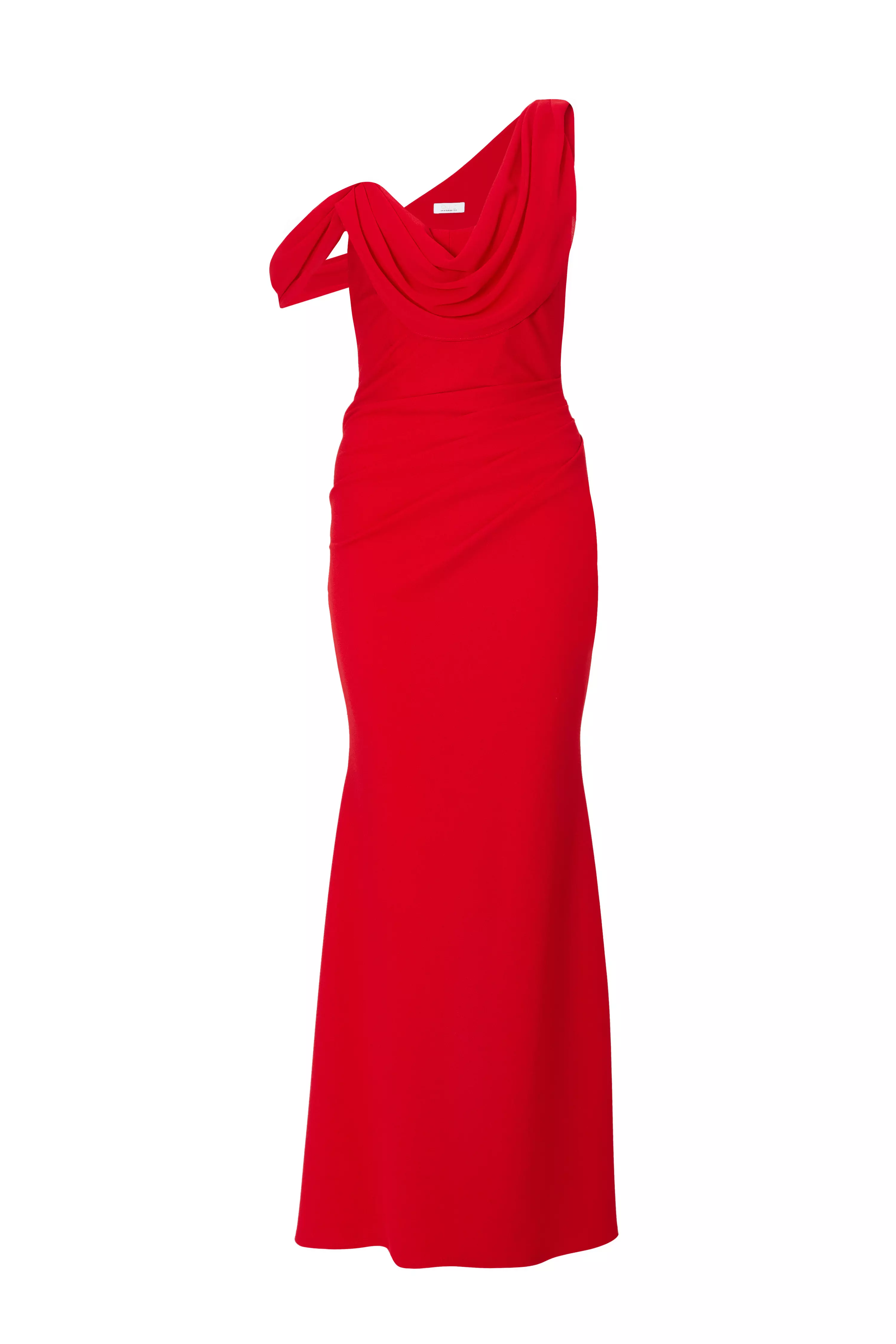 Petite Red Drop Sleeve Maxi Dress