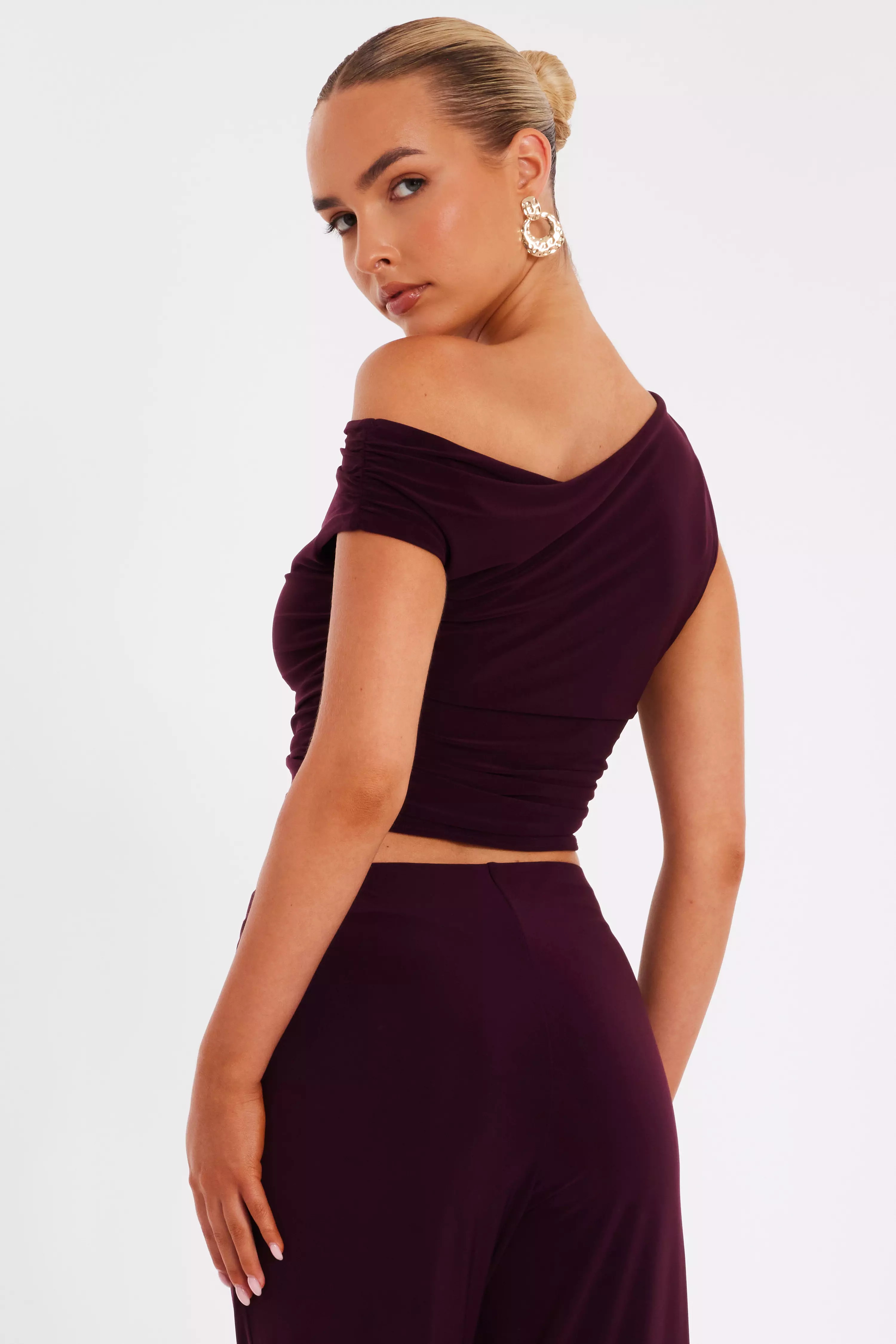 Plum Drop Sleeve Top