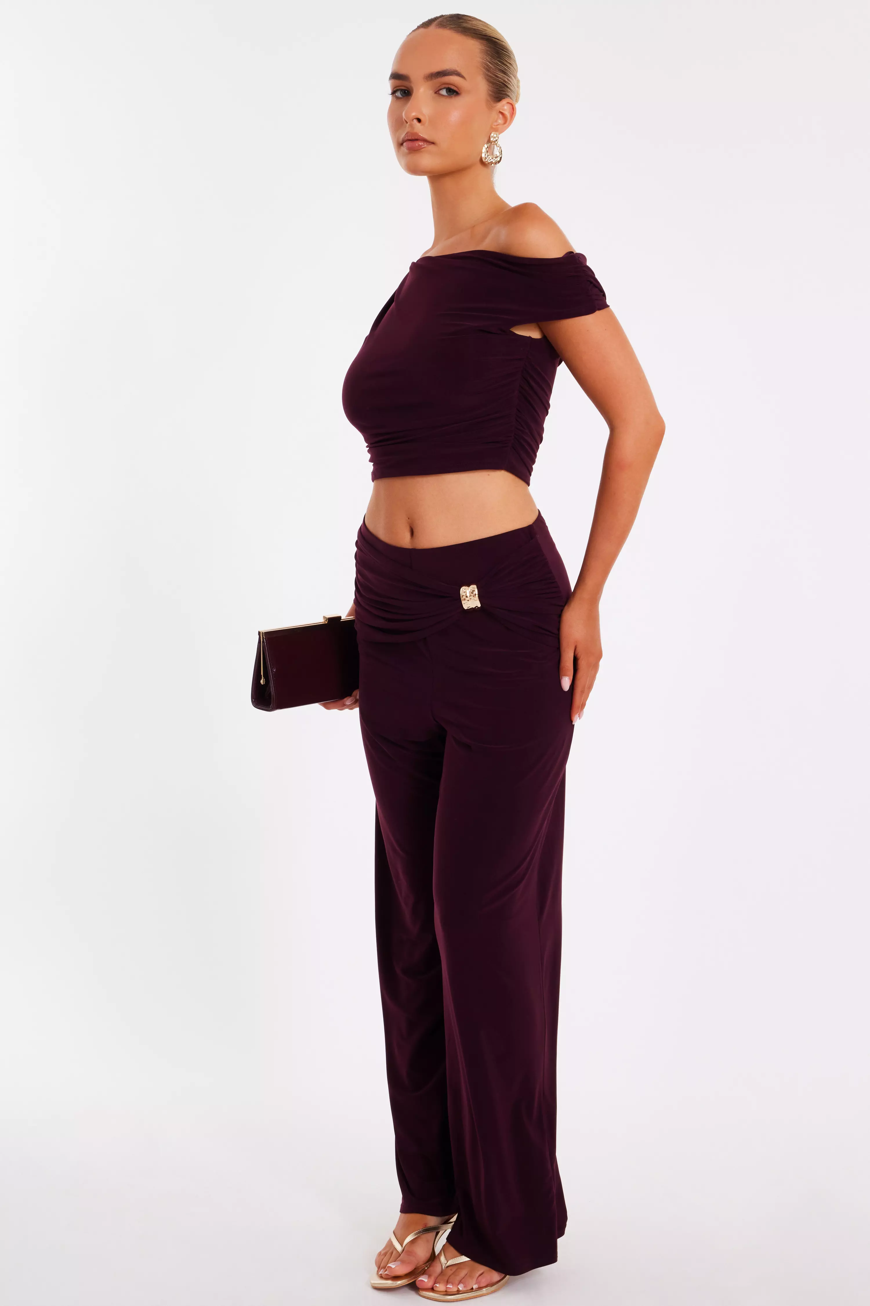 Plum Drop Sleeve Top