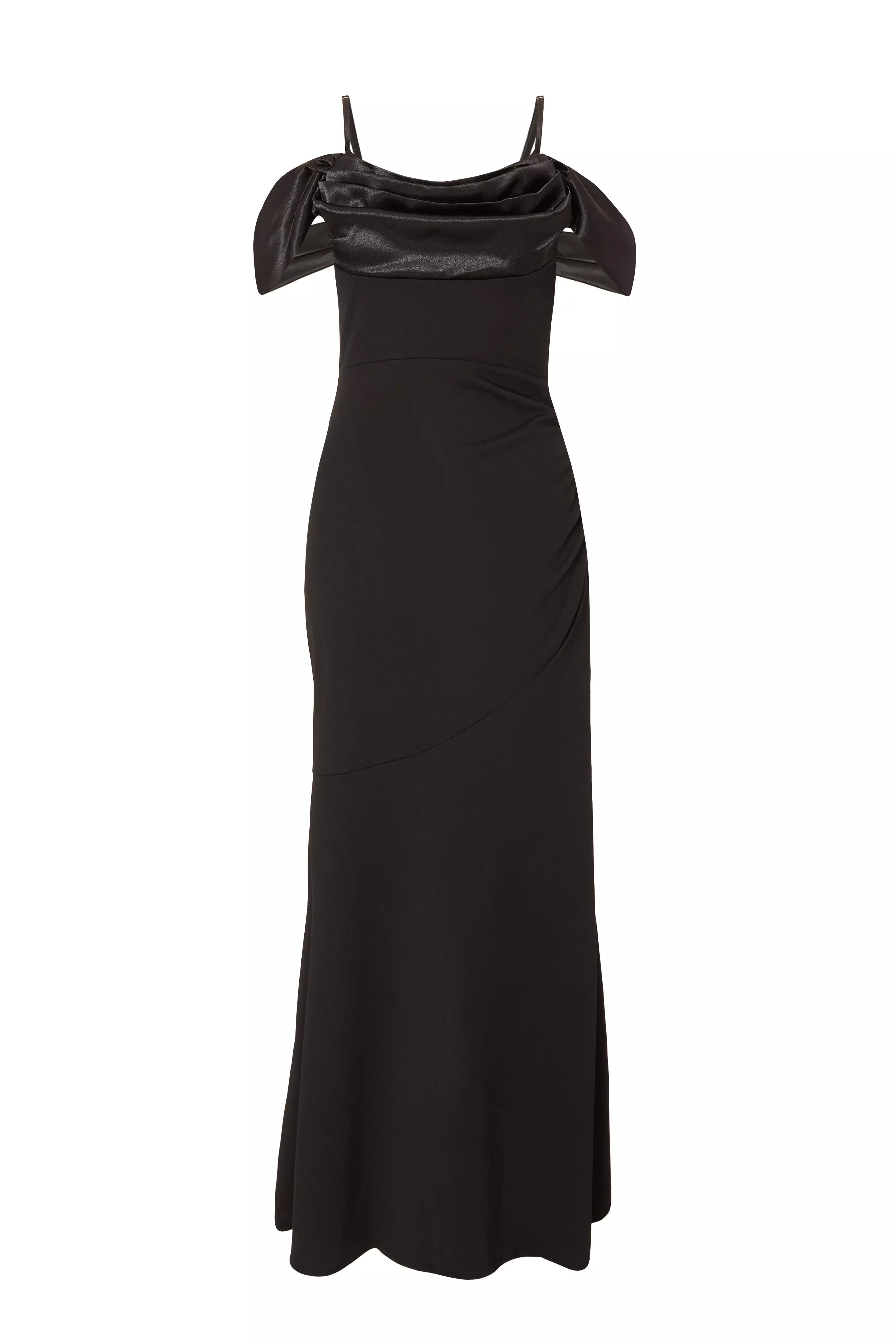 Black Cold Shoulder Maxi Dress