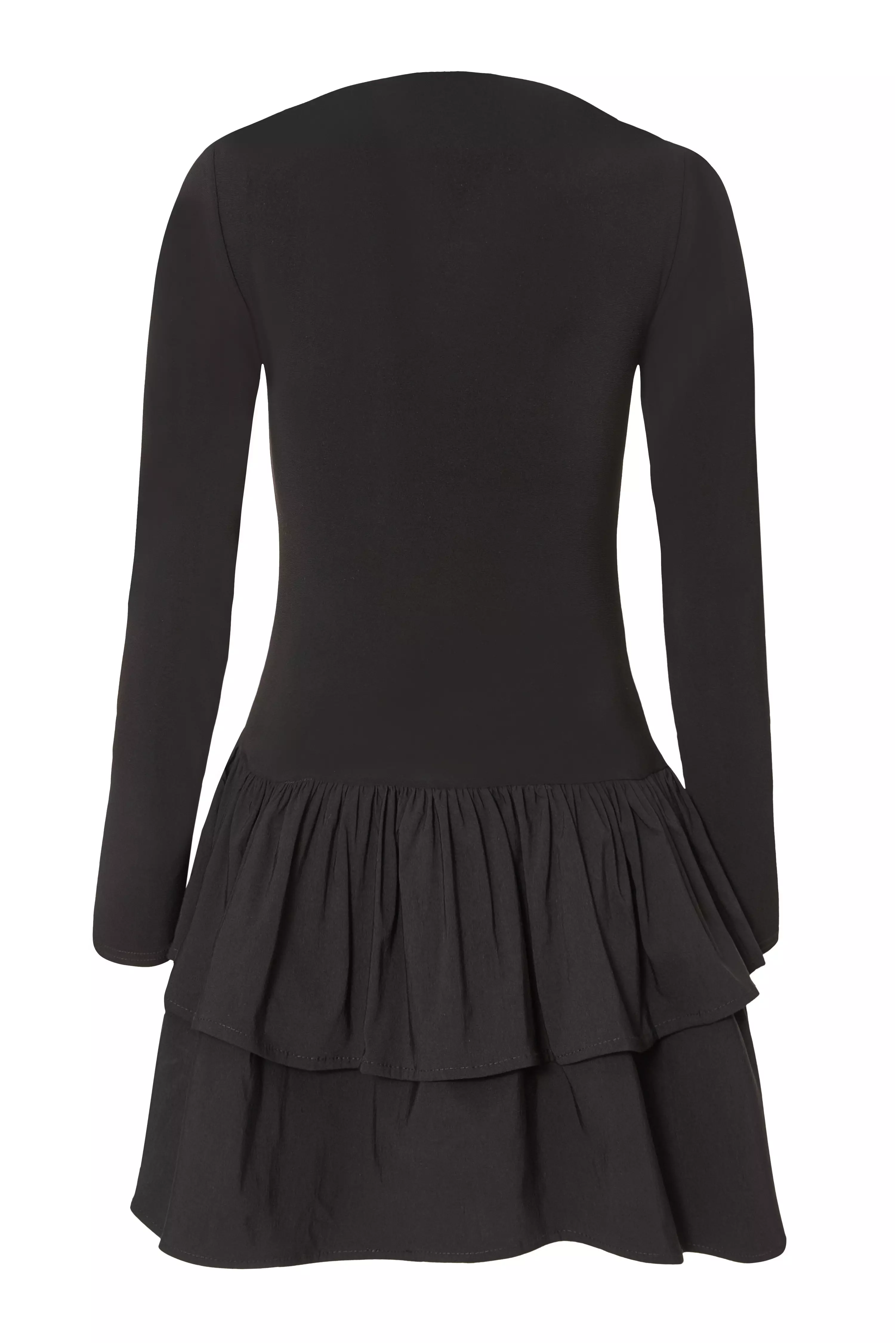 Black Frill Mini Dress