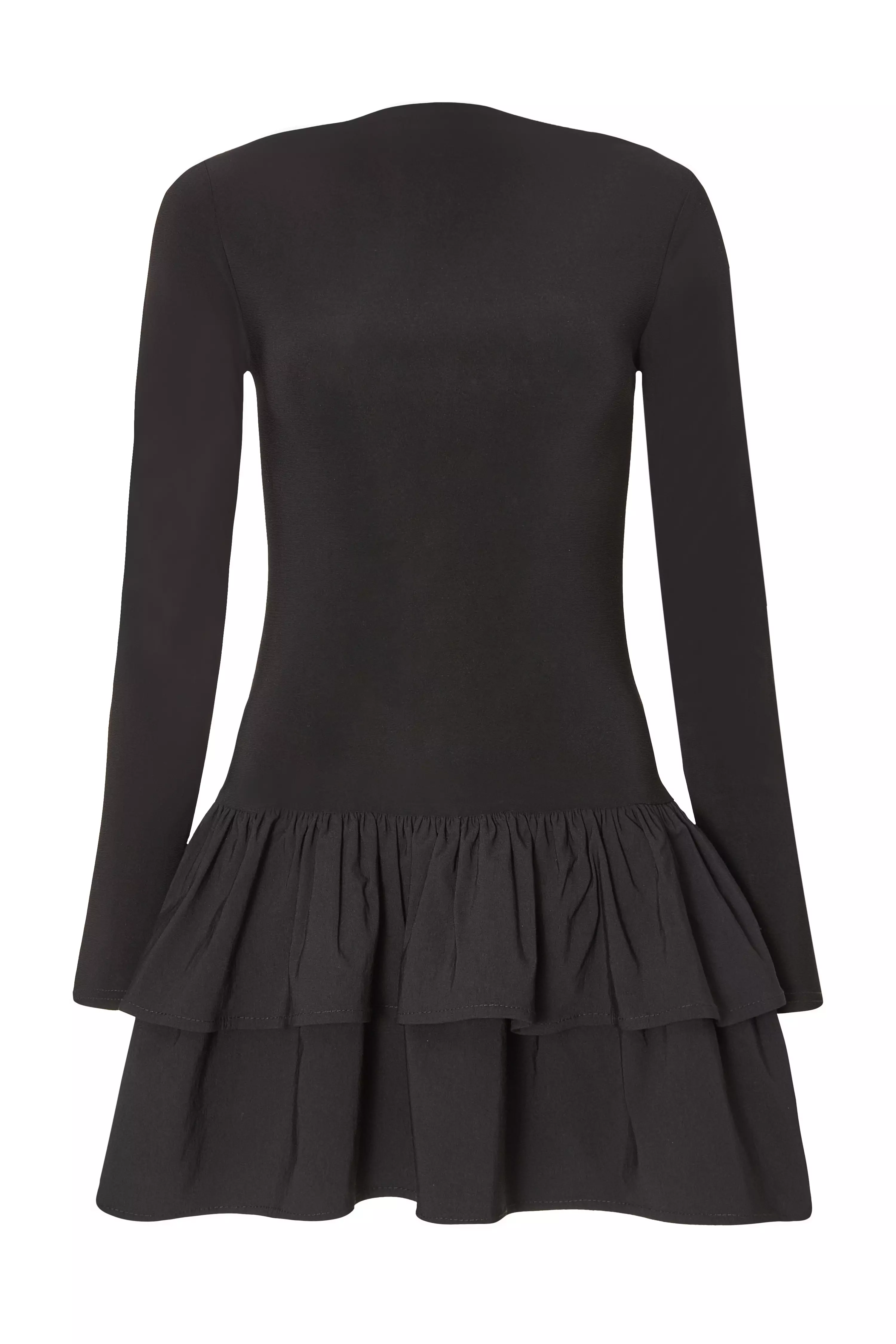 Black Frill Mini Dress