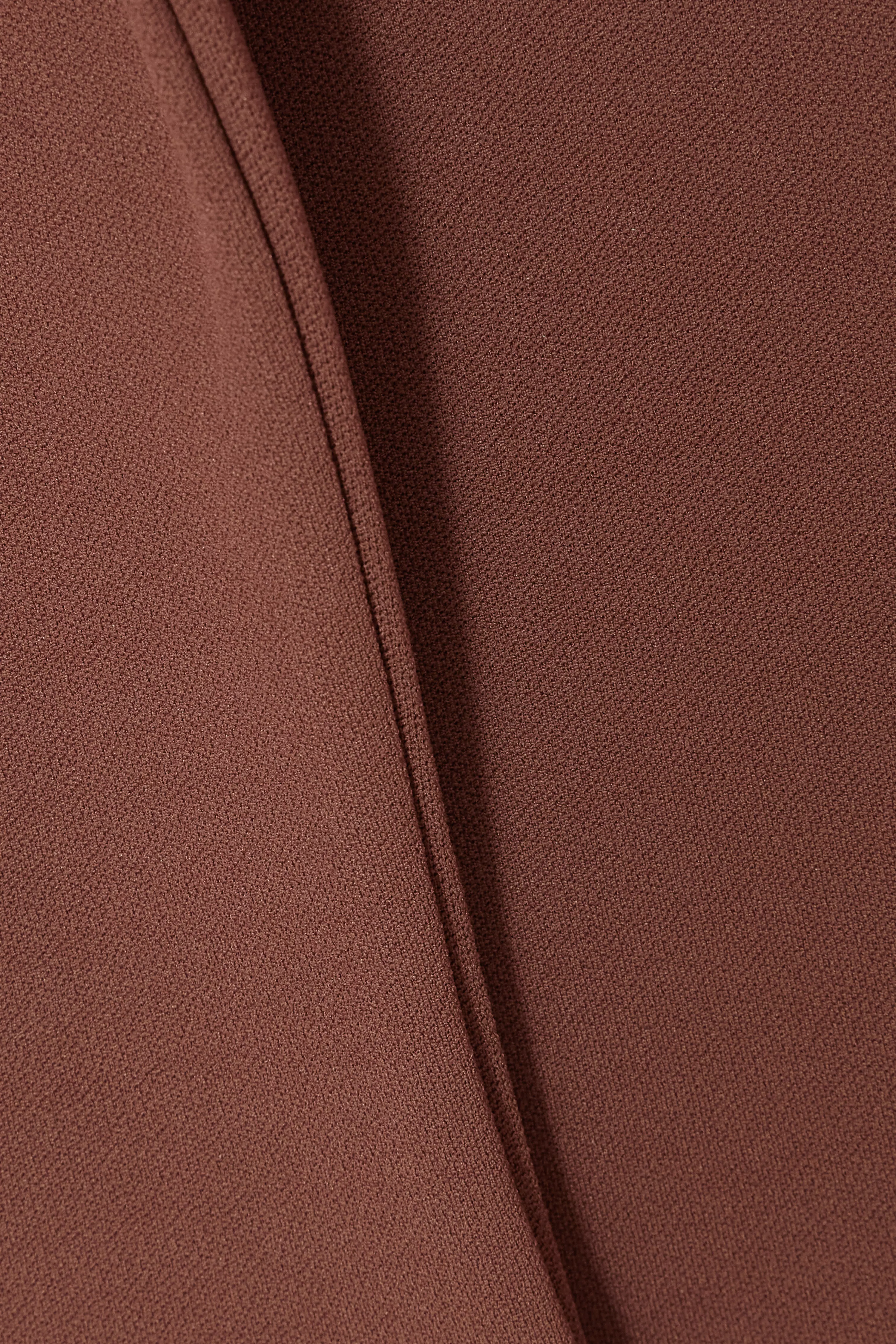 Petite Brown Ruched Sleeve Blazer