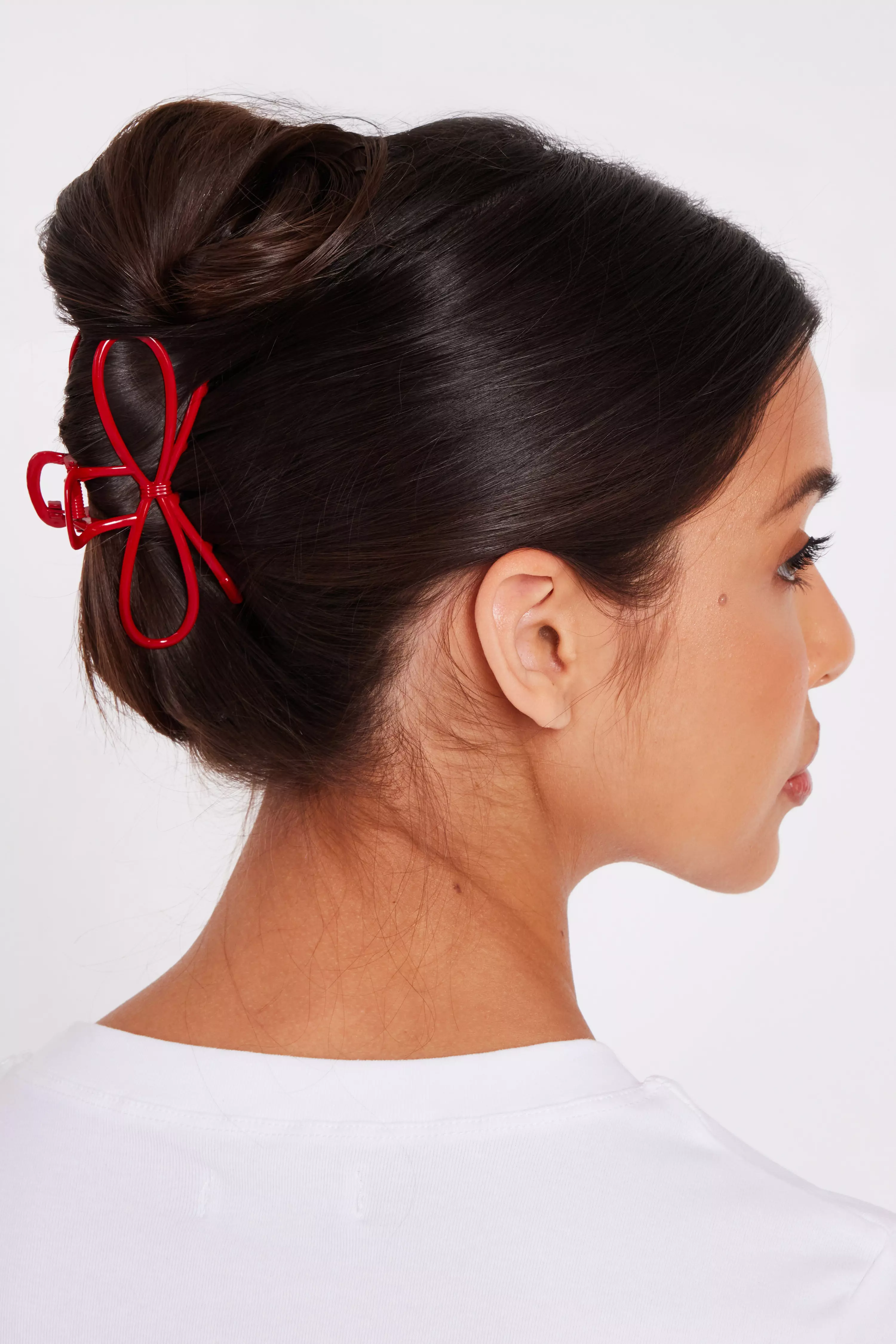 Red Bow Hair Claw