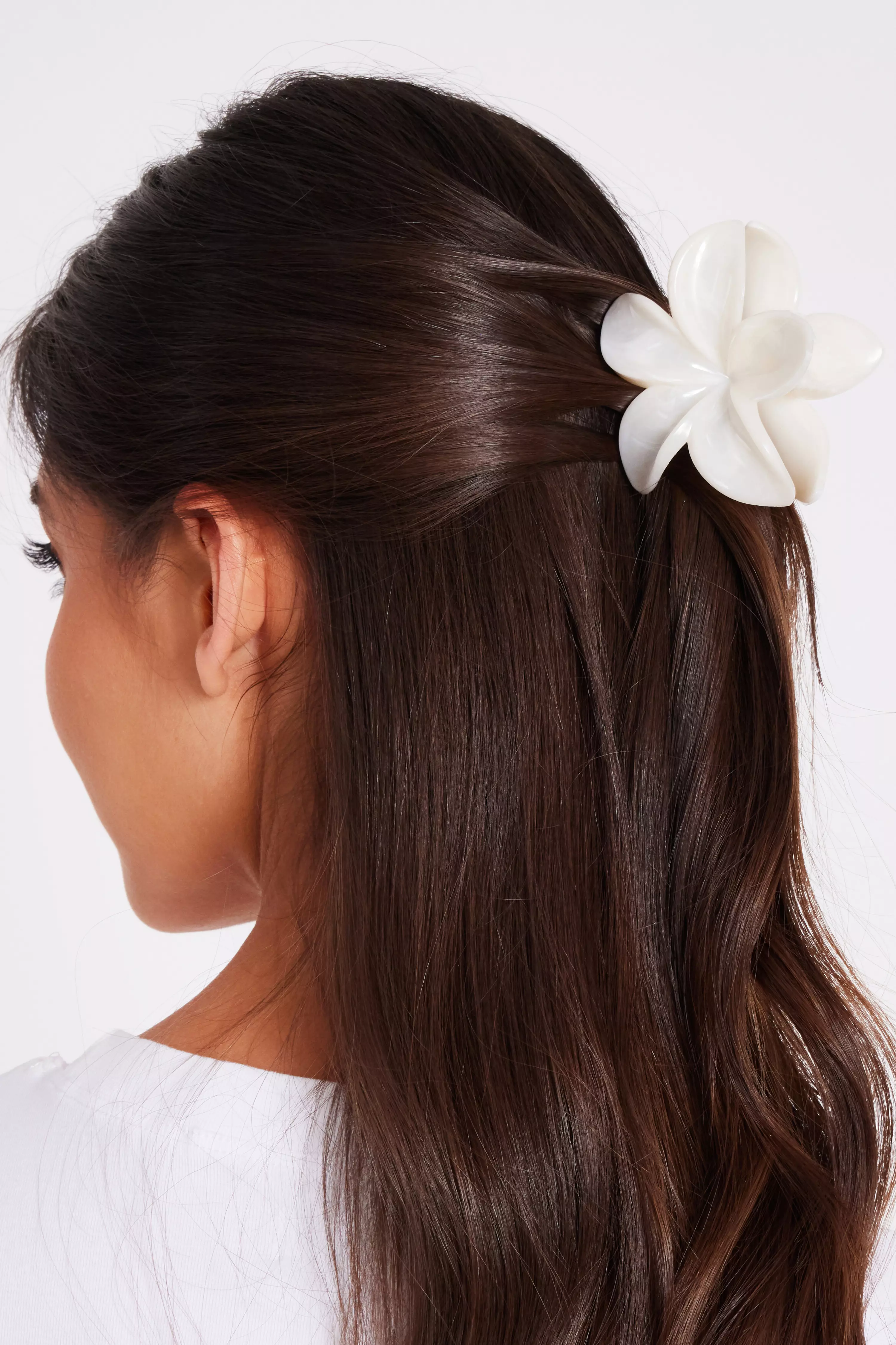 Dark Red Flower Hair Claw Set
