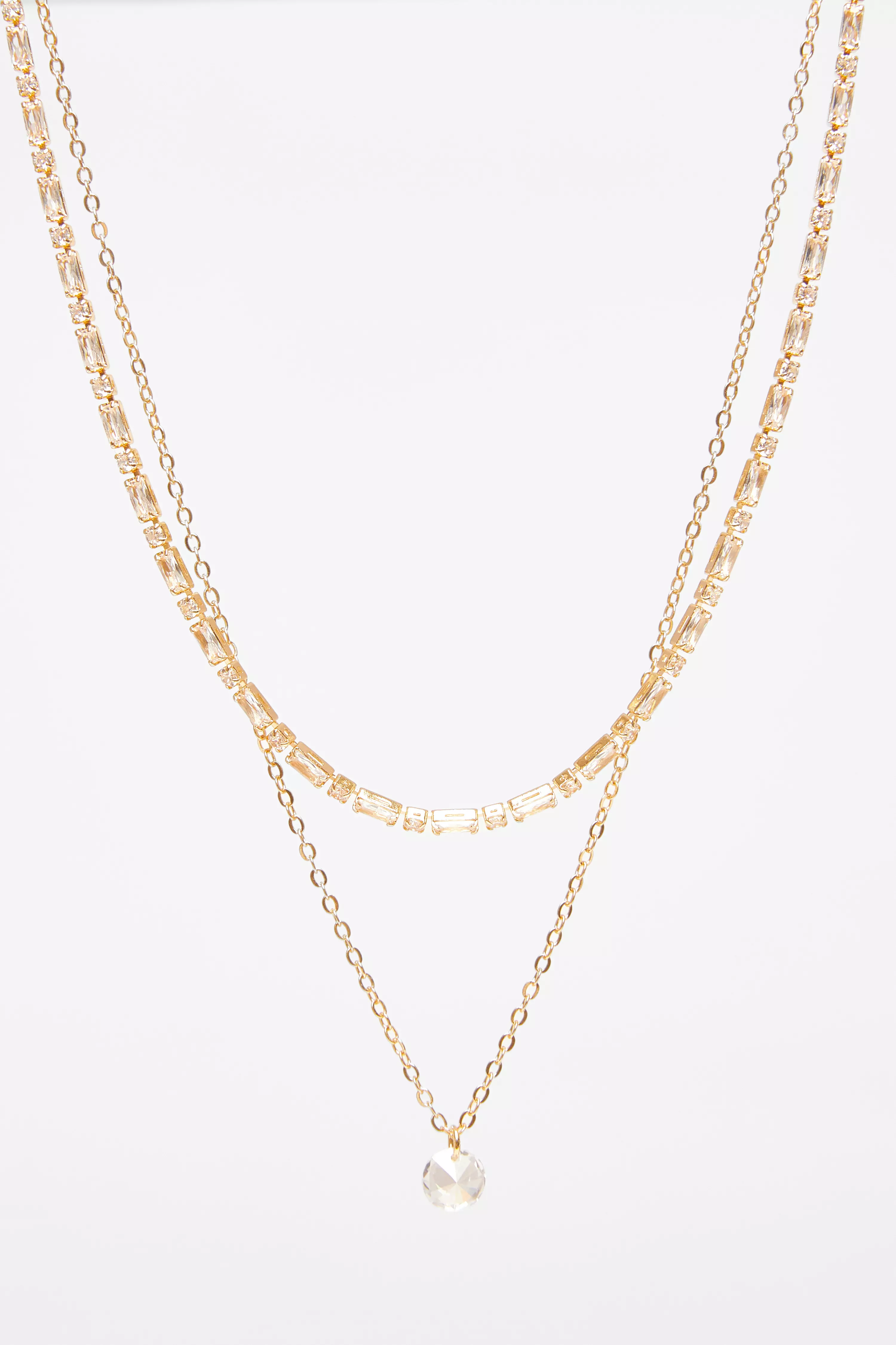 Gold Circle Pendant Necklace