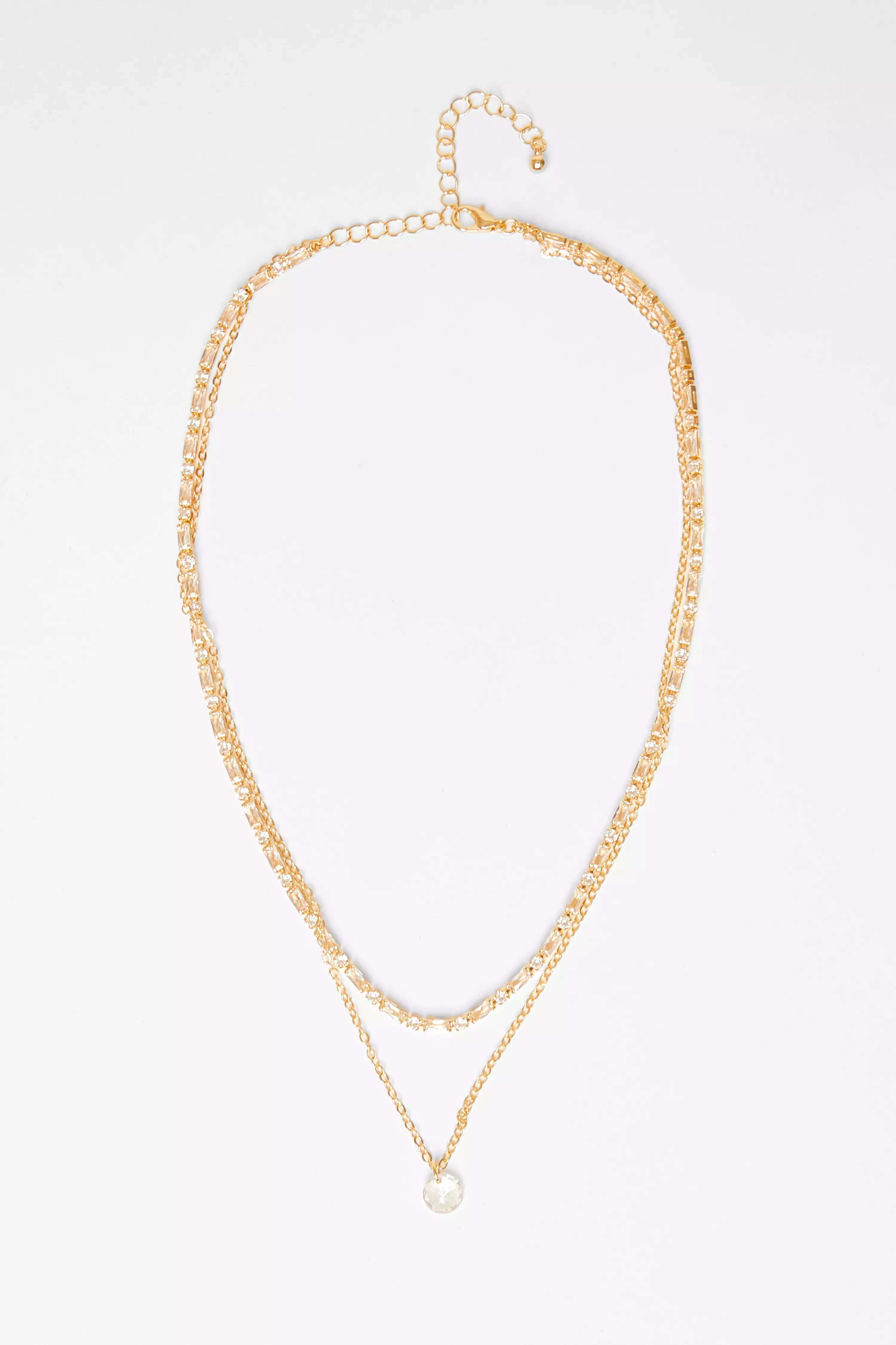 Gold Circle Pendant Necklace