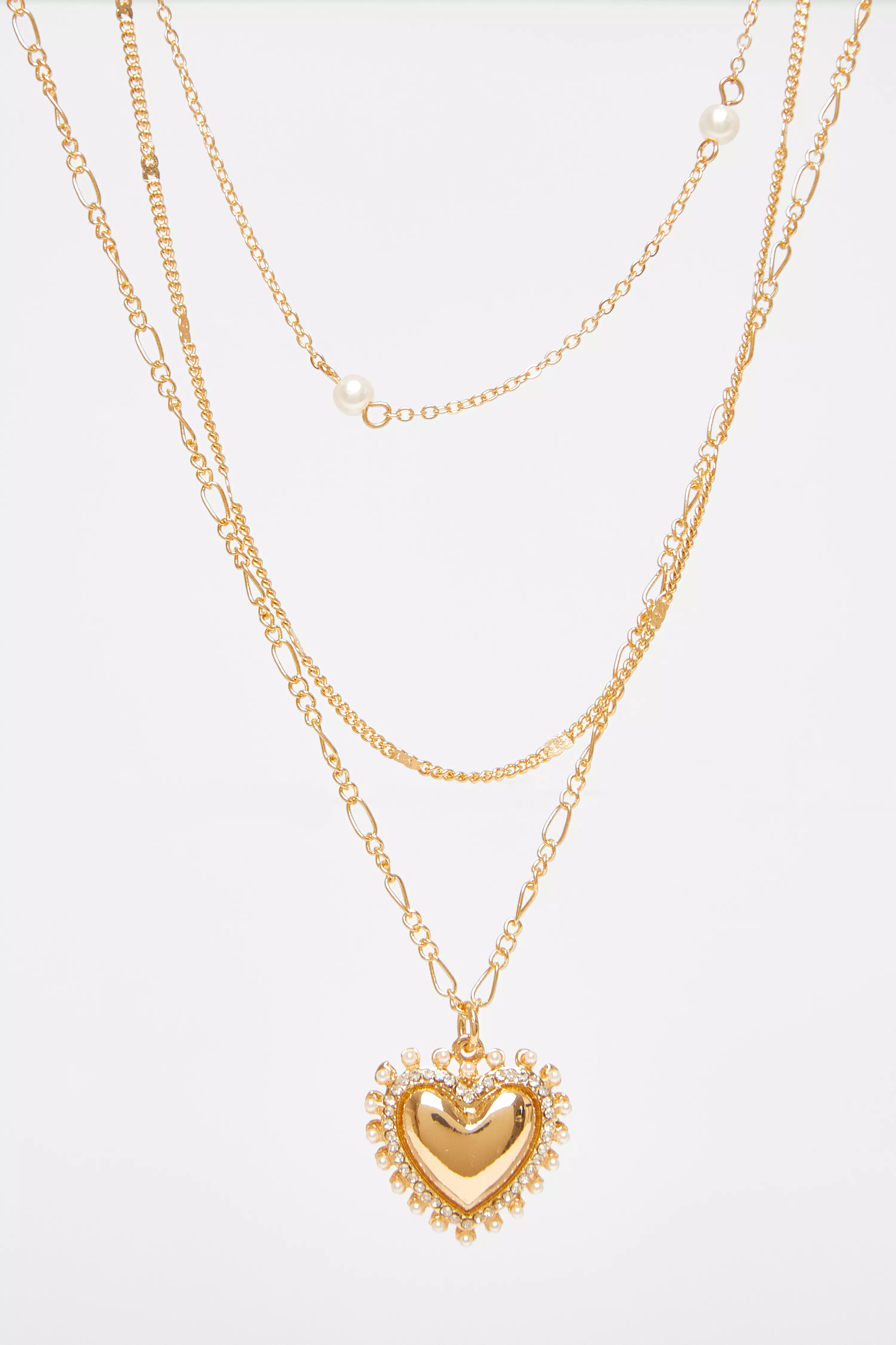 Gold Heart Pendant Necklace