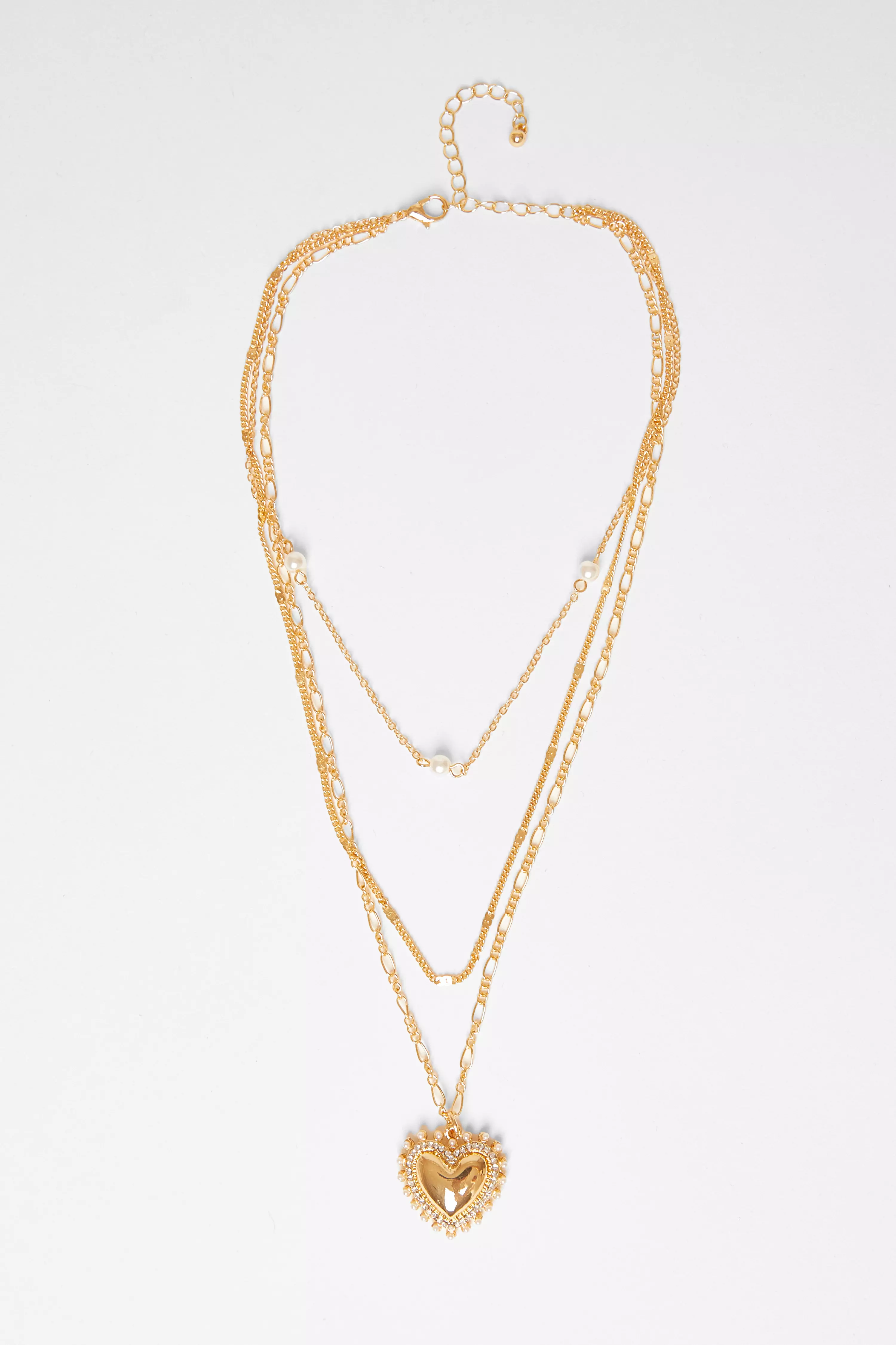 Gold Heart Pendant Necklace
