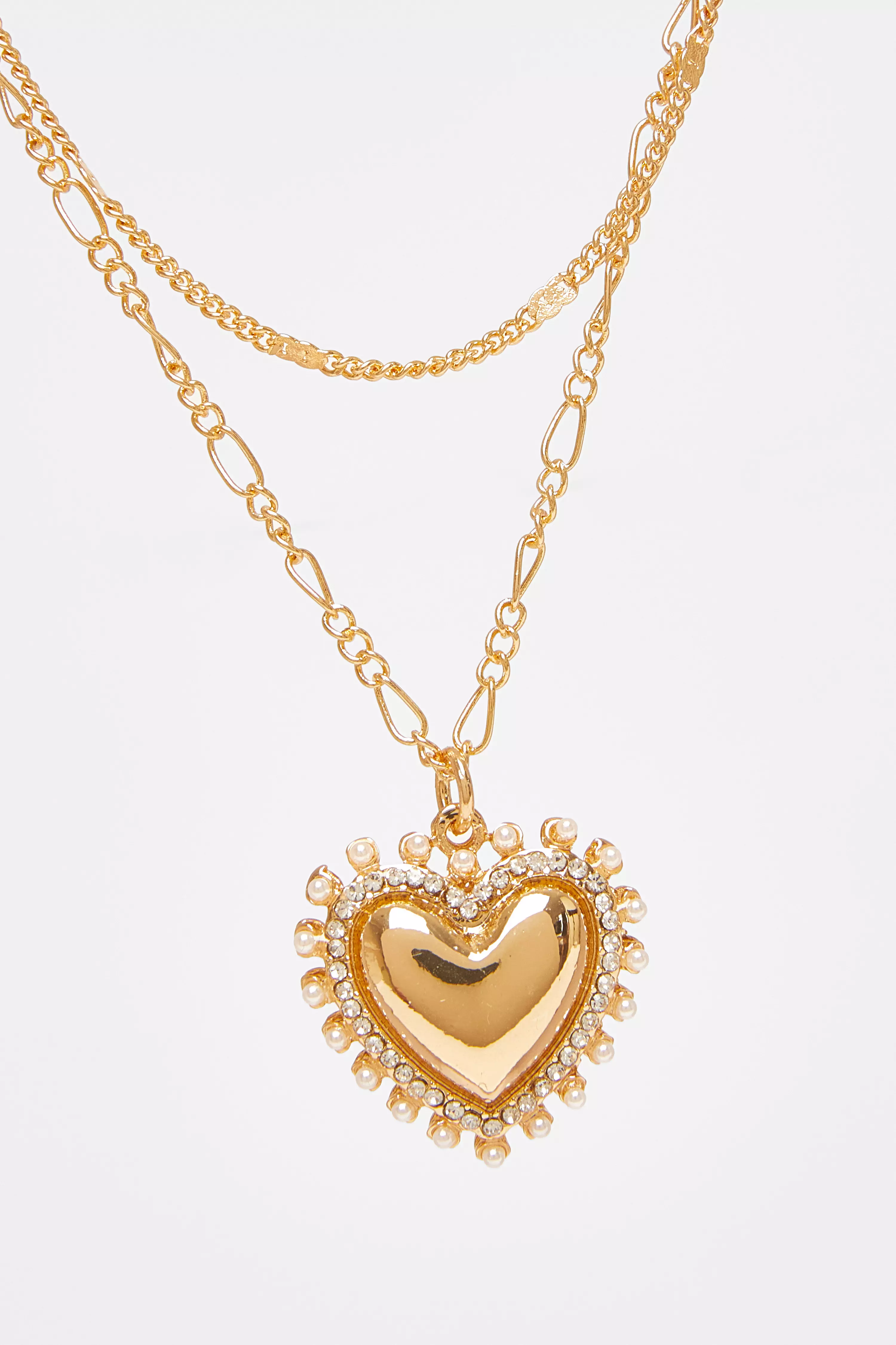 Gold Heart Pendant Necklace
